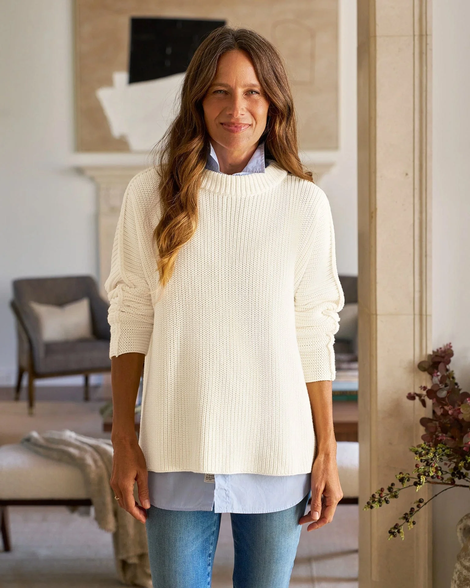 Montecito Sweater in Cream