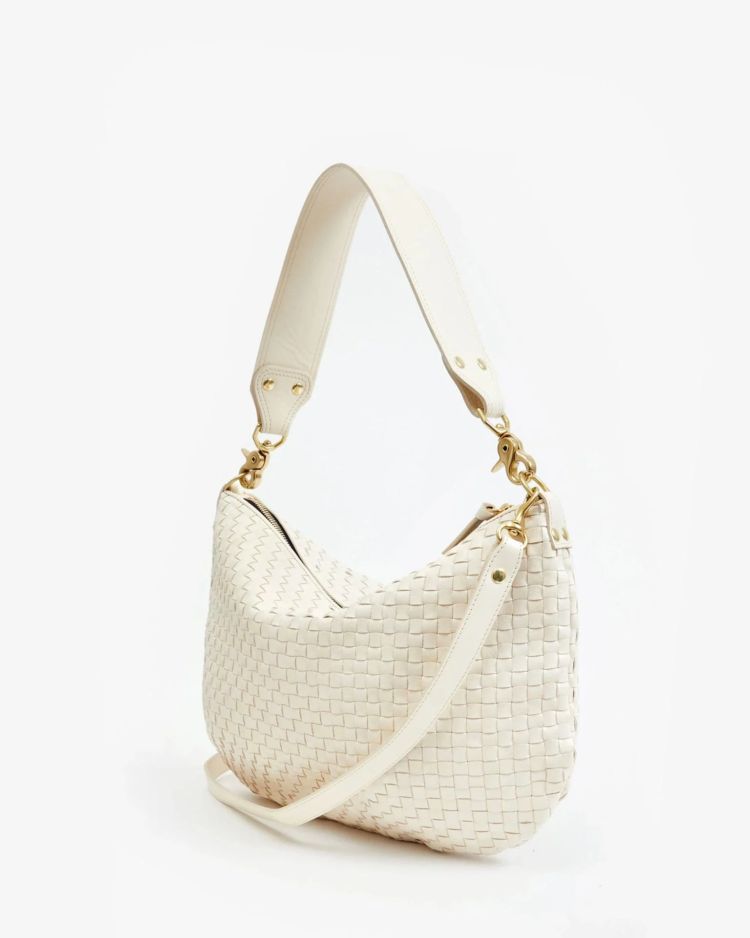 Moyen Messenger in Cream Woven Checker - Image 4