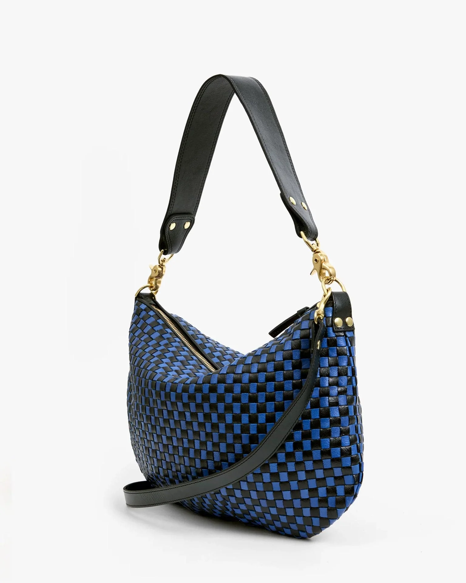 Moyen Messenger - Woven Checker in Black/Cobalt - Image 4