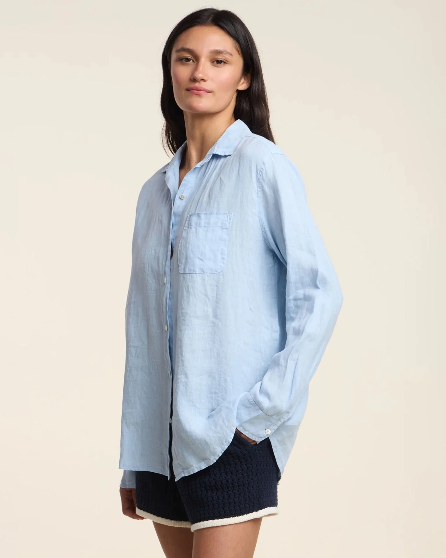 Mulholland Button Up Top In Billow - Image 3