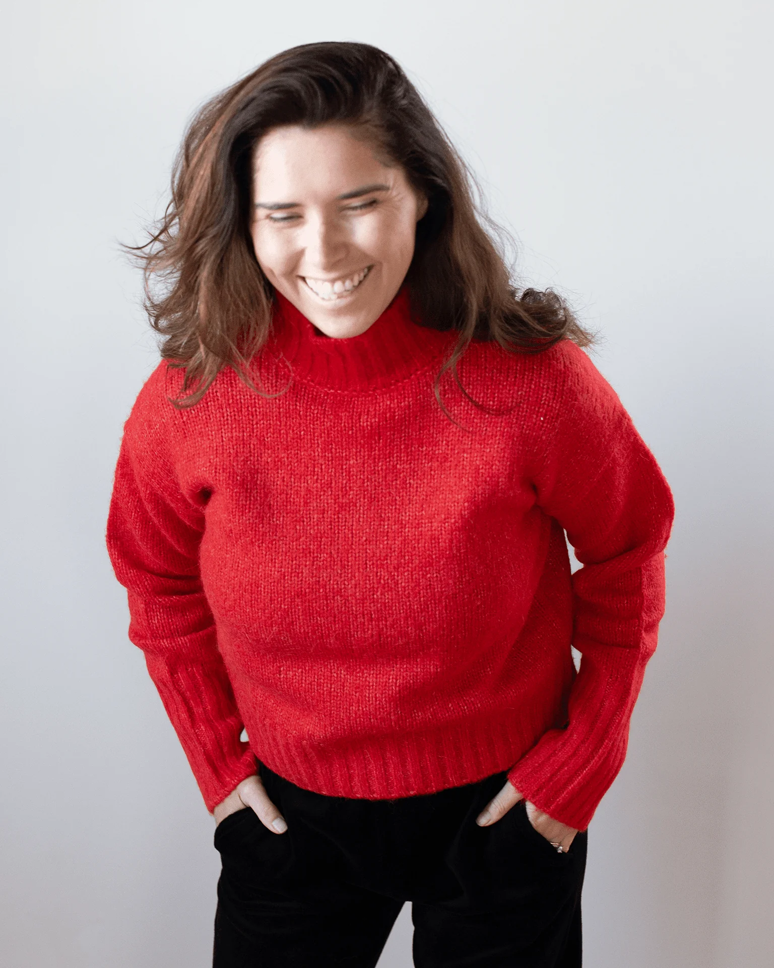 Myac Turtleneck Sweater in Lipstick - Image 2