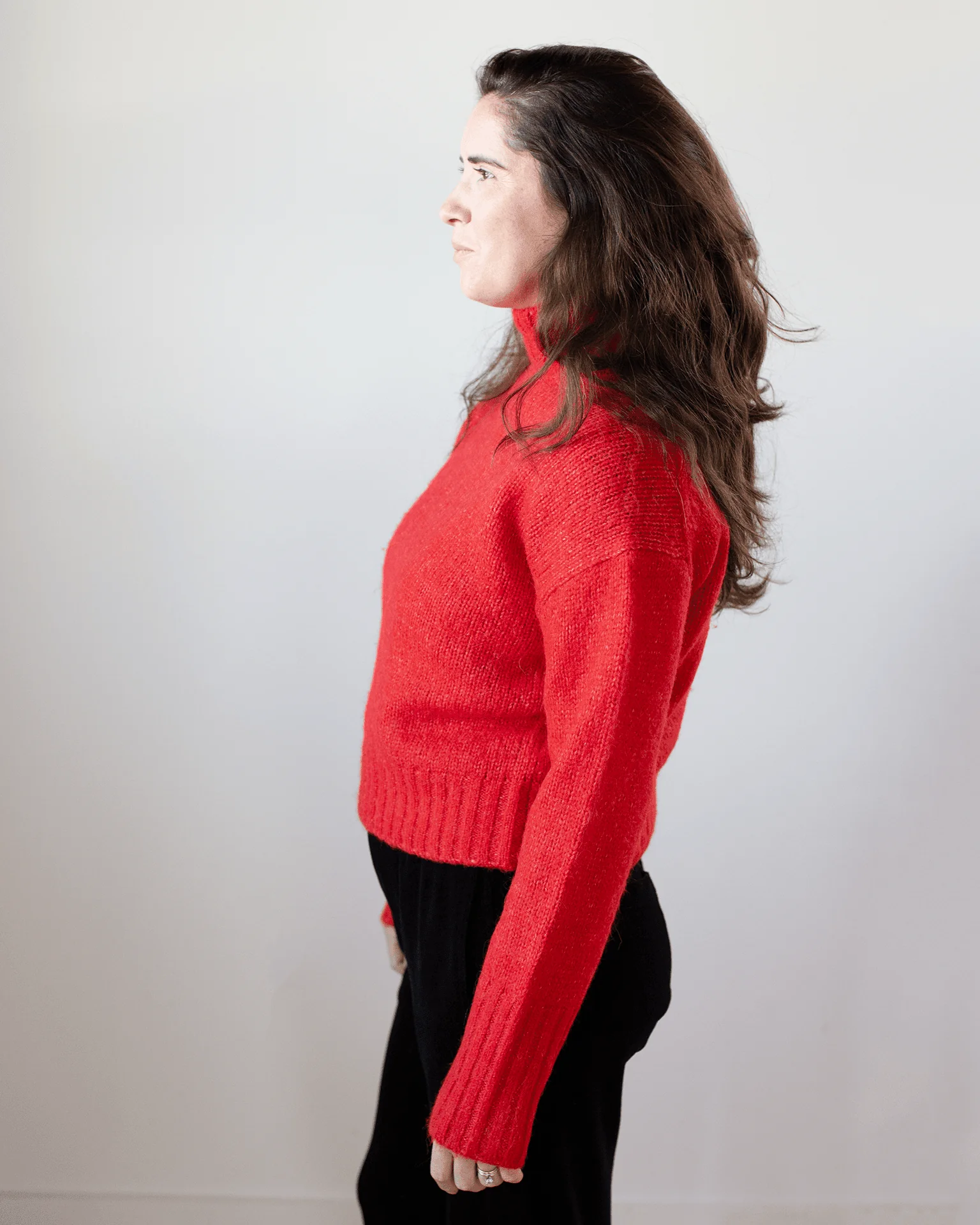 Myac Turtleneck Sweater in Lipstick - Image 3