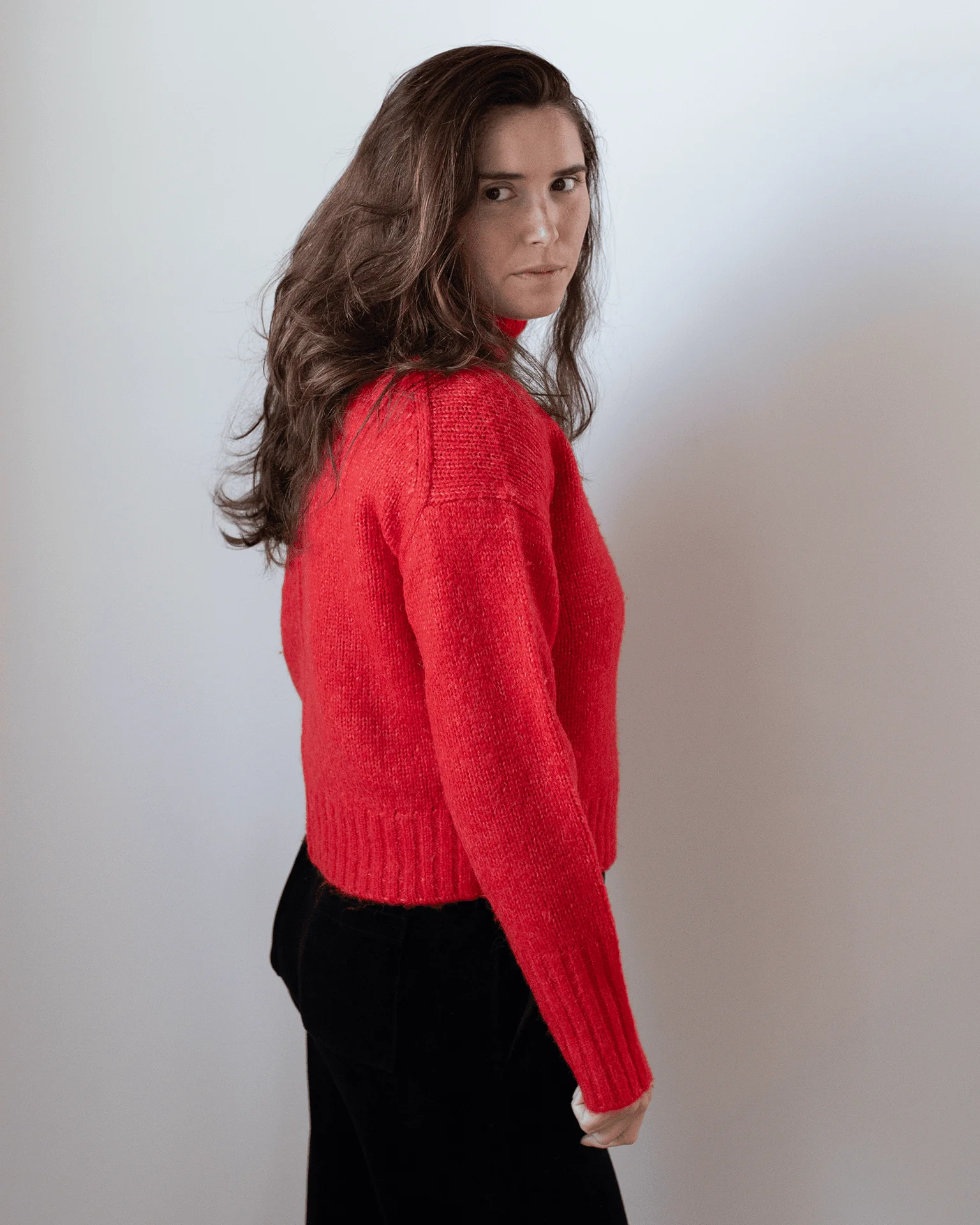 Myac Turtleneck Sweater in Lipstick - Image 5