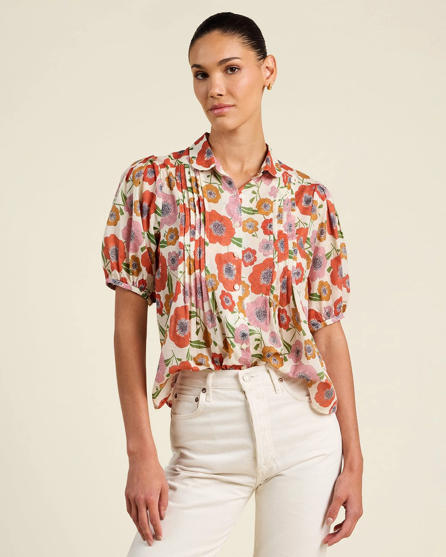 Nadine Blouse in Poppy Costa