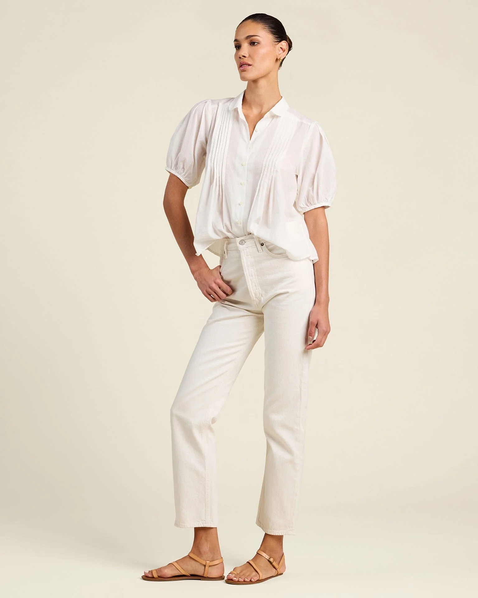 Nadine Blouse in White - Image 2