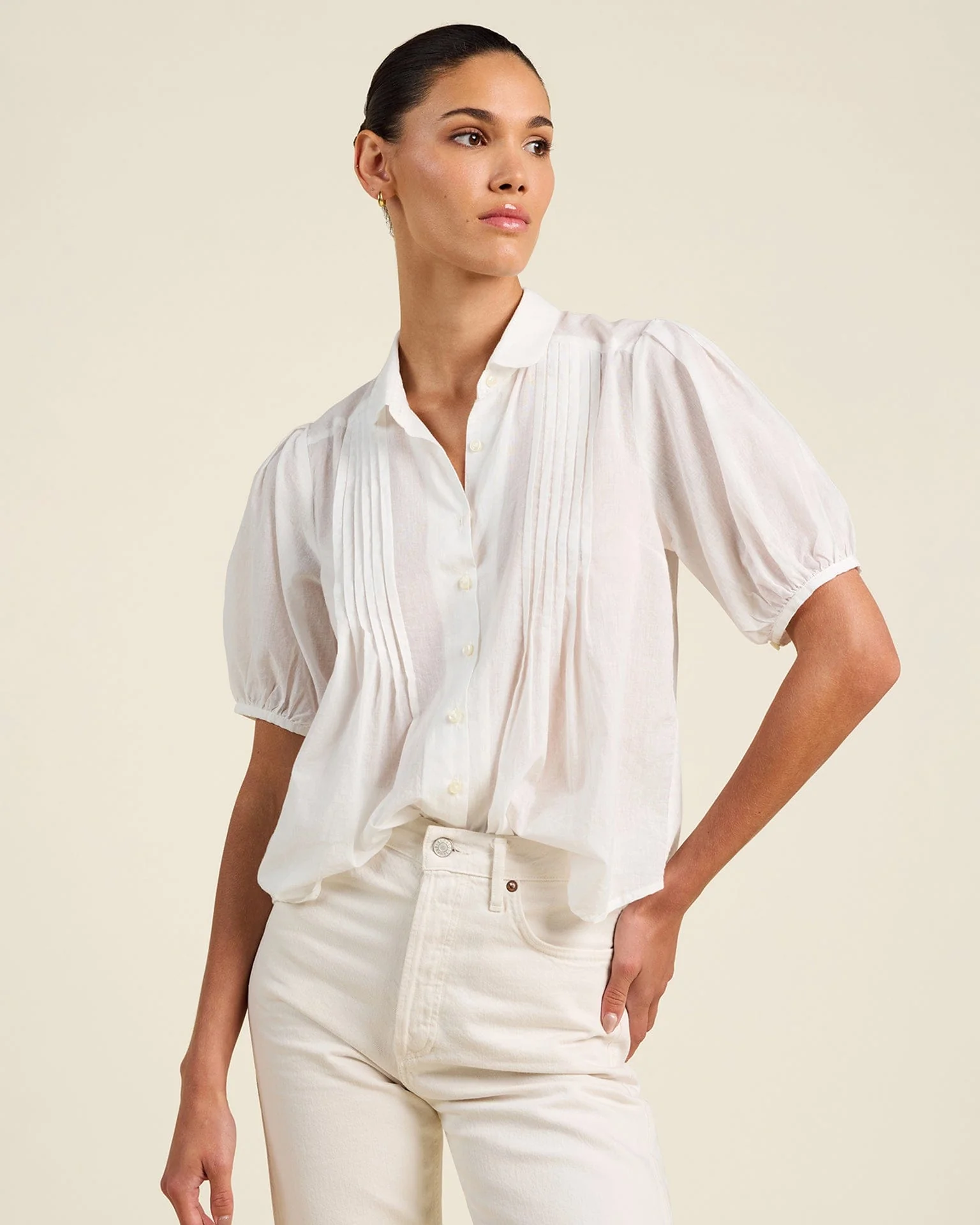 Nadine Blouse in White - Image 4