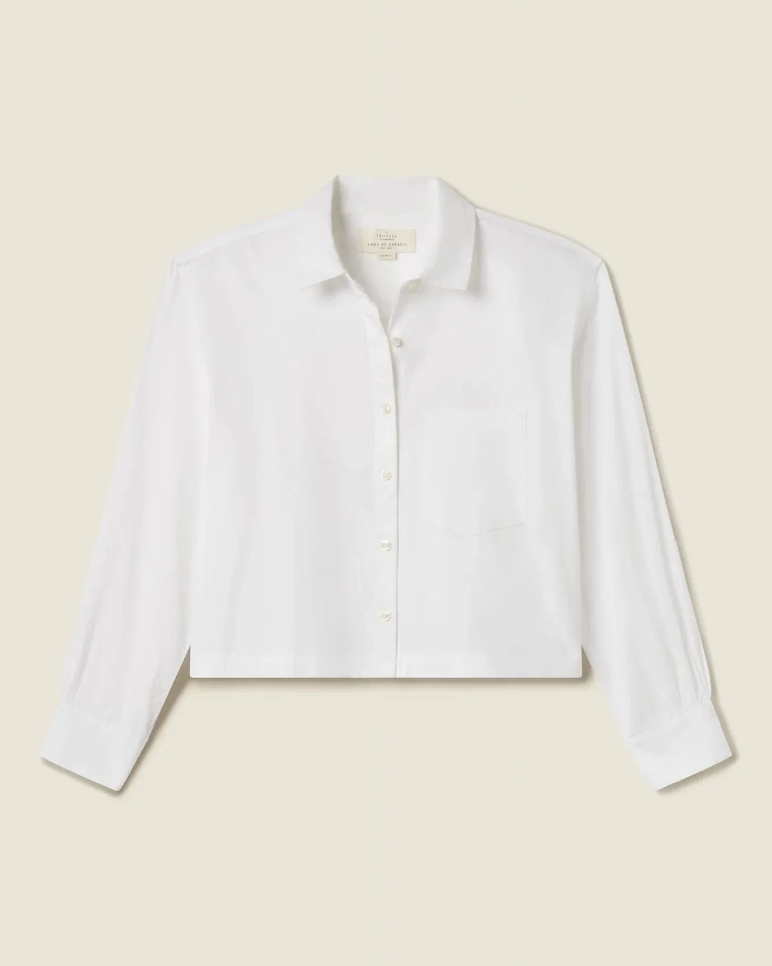 Nessa Shirt in White Cotton Twill - Image 4
