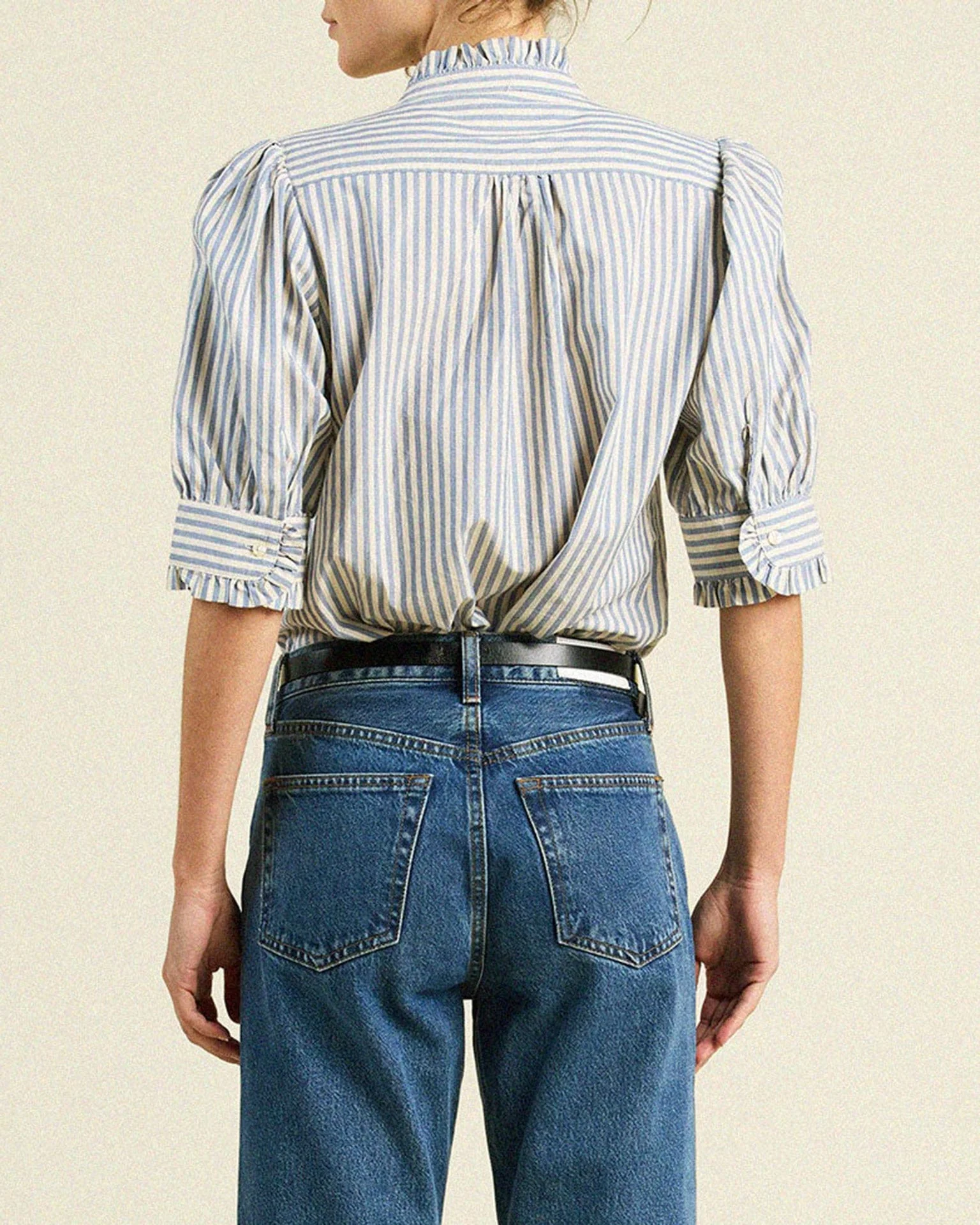 Noah Blouse in Oceanview Stripe - Image 3