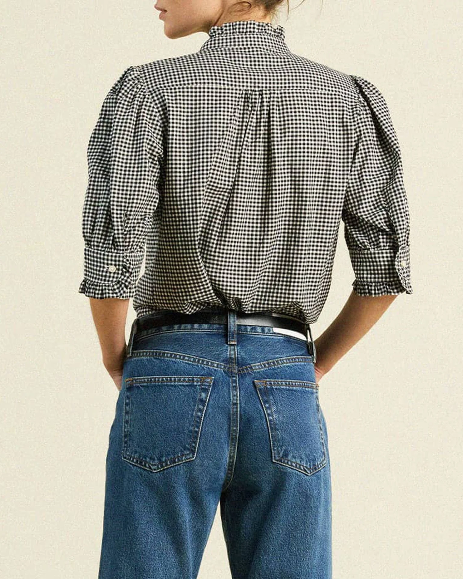 Noah Blouse in Onyx Check - Image 3