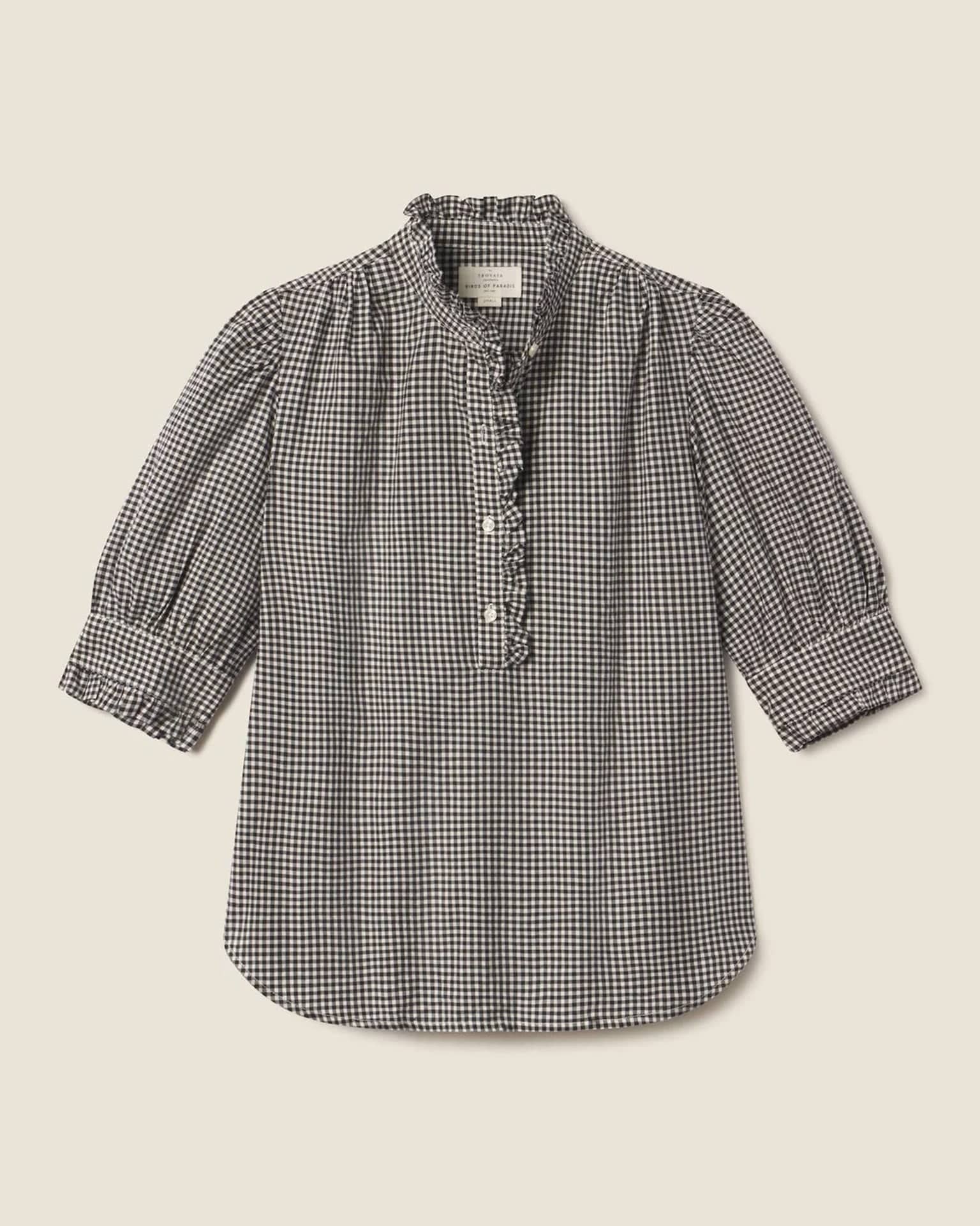 Noah Blouse in Onyx Check - Image 4