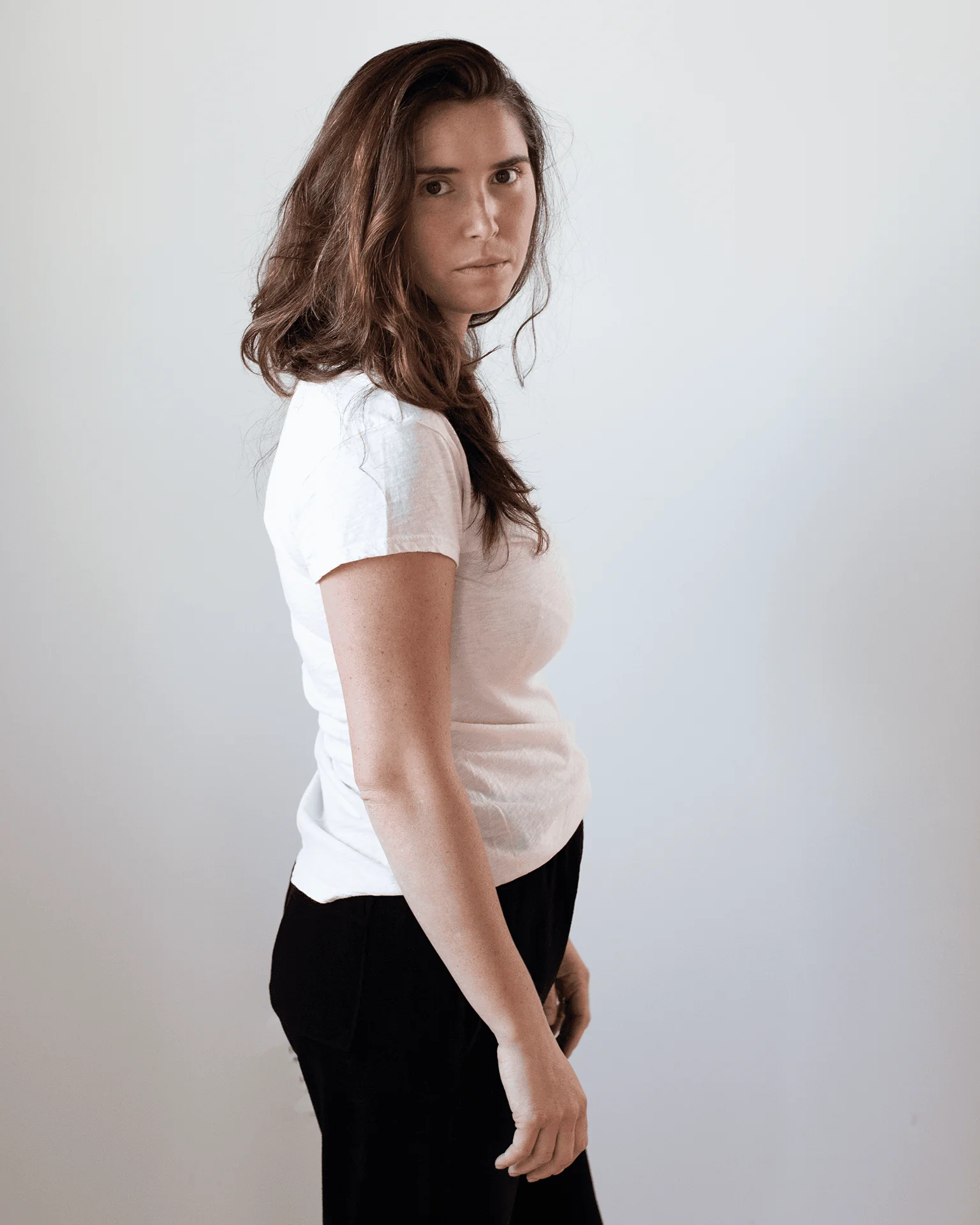 Odelia Scoop Neck Tee in Puff - Image 2