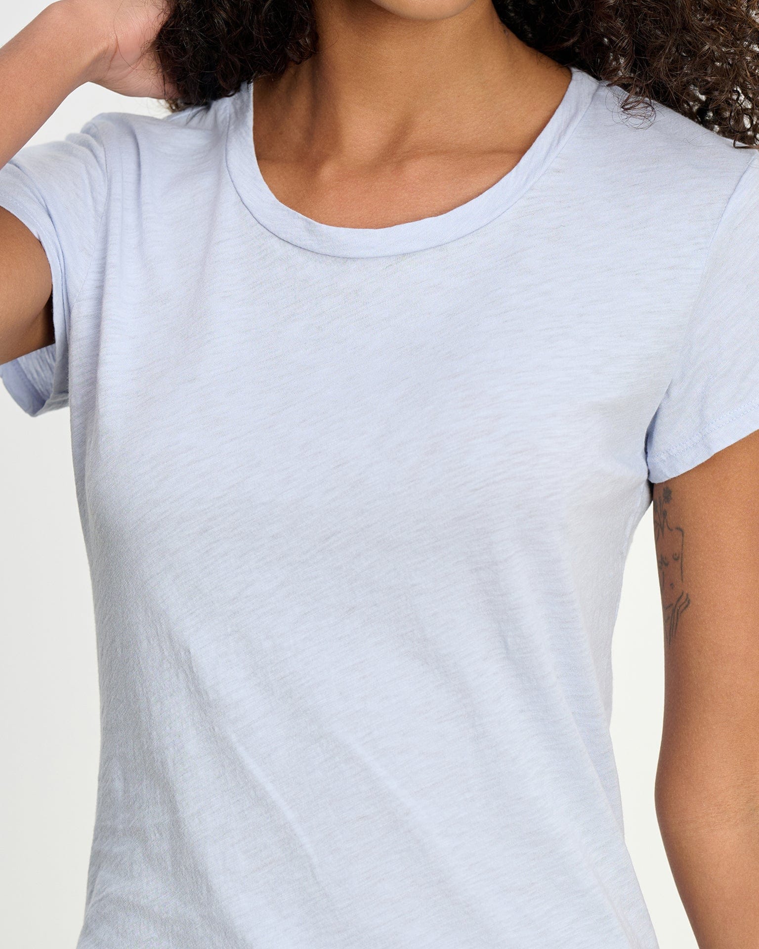 Odelia Scoop Neck Tee in Soho Sky - Image 2