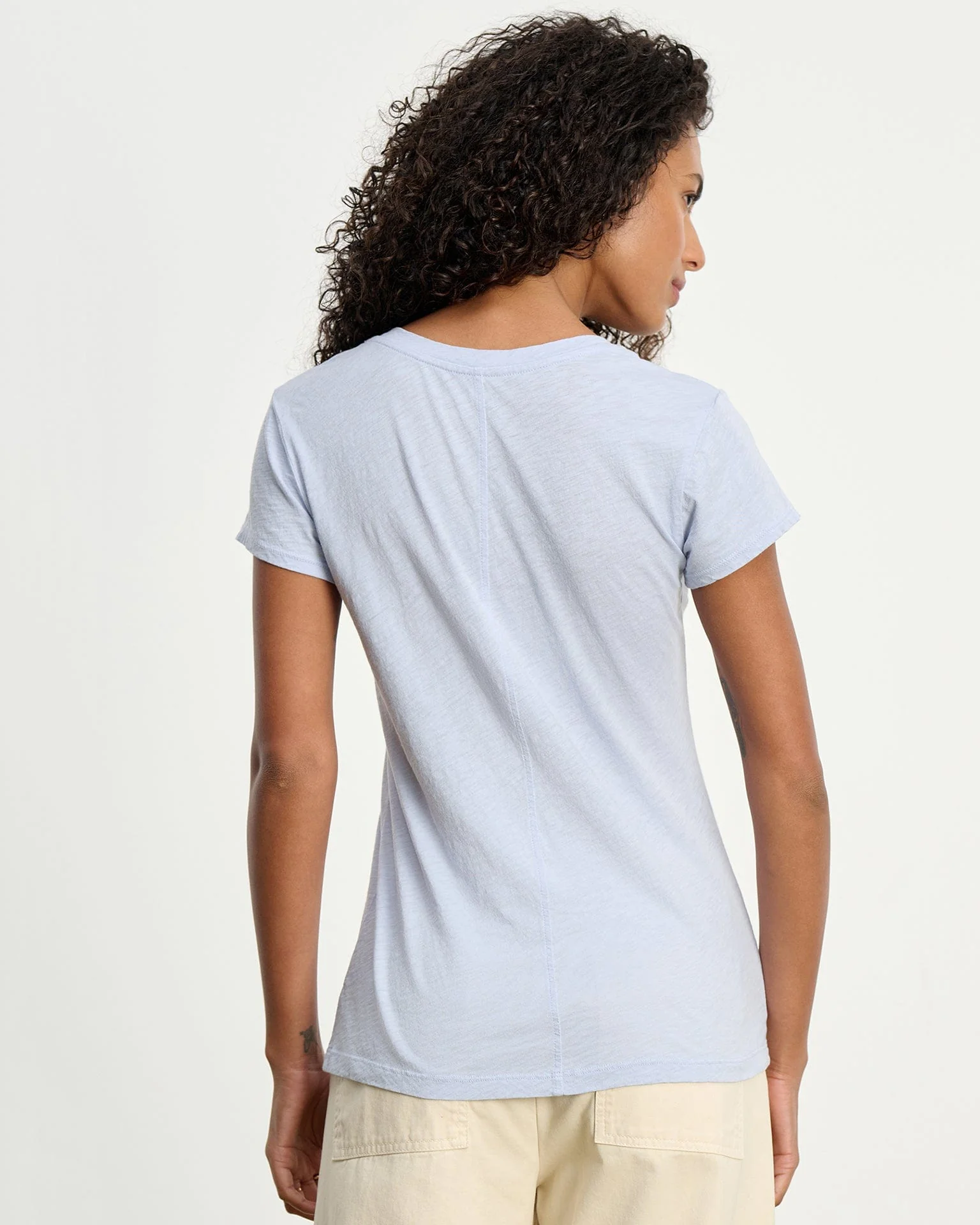 Odelia Scoop Neck Tee in Soho Sky - Image 3