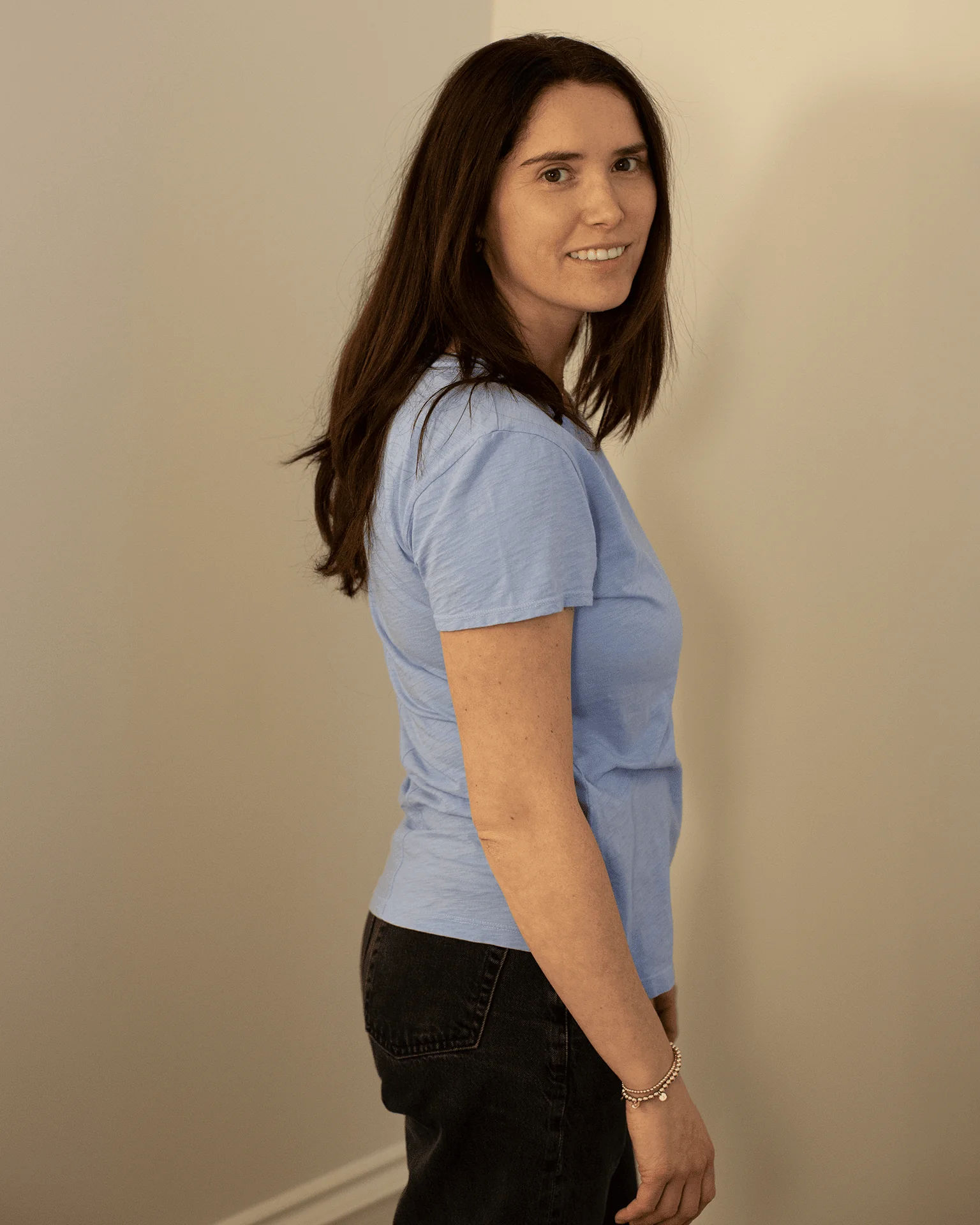 Odelia Short Sleeve Crew Neck Top in Sailboat - Image 2