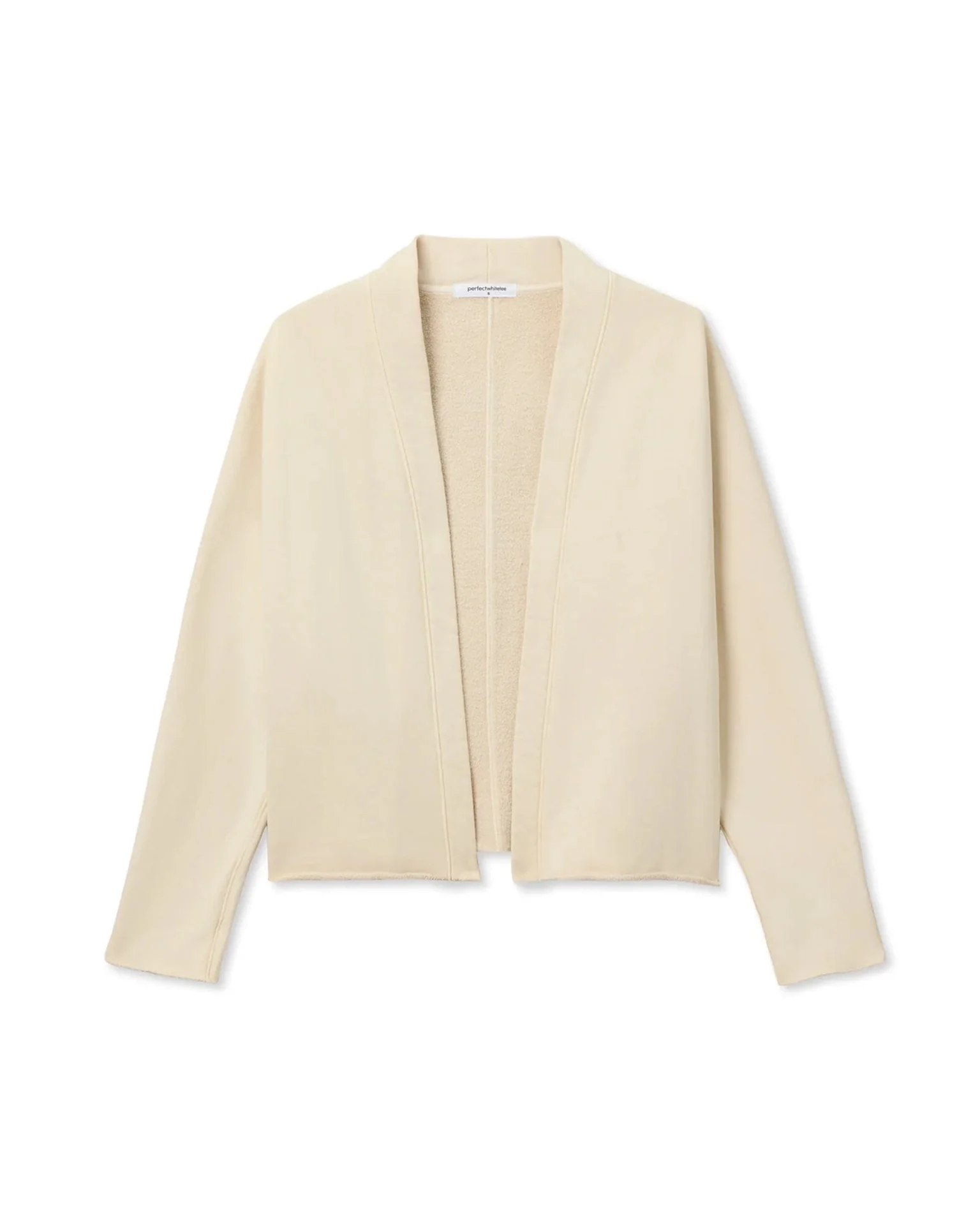 Olivia Fleece Short Cardigan in Sugar - Image 4