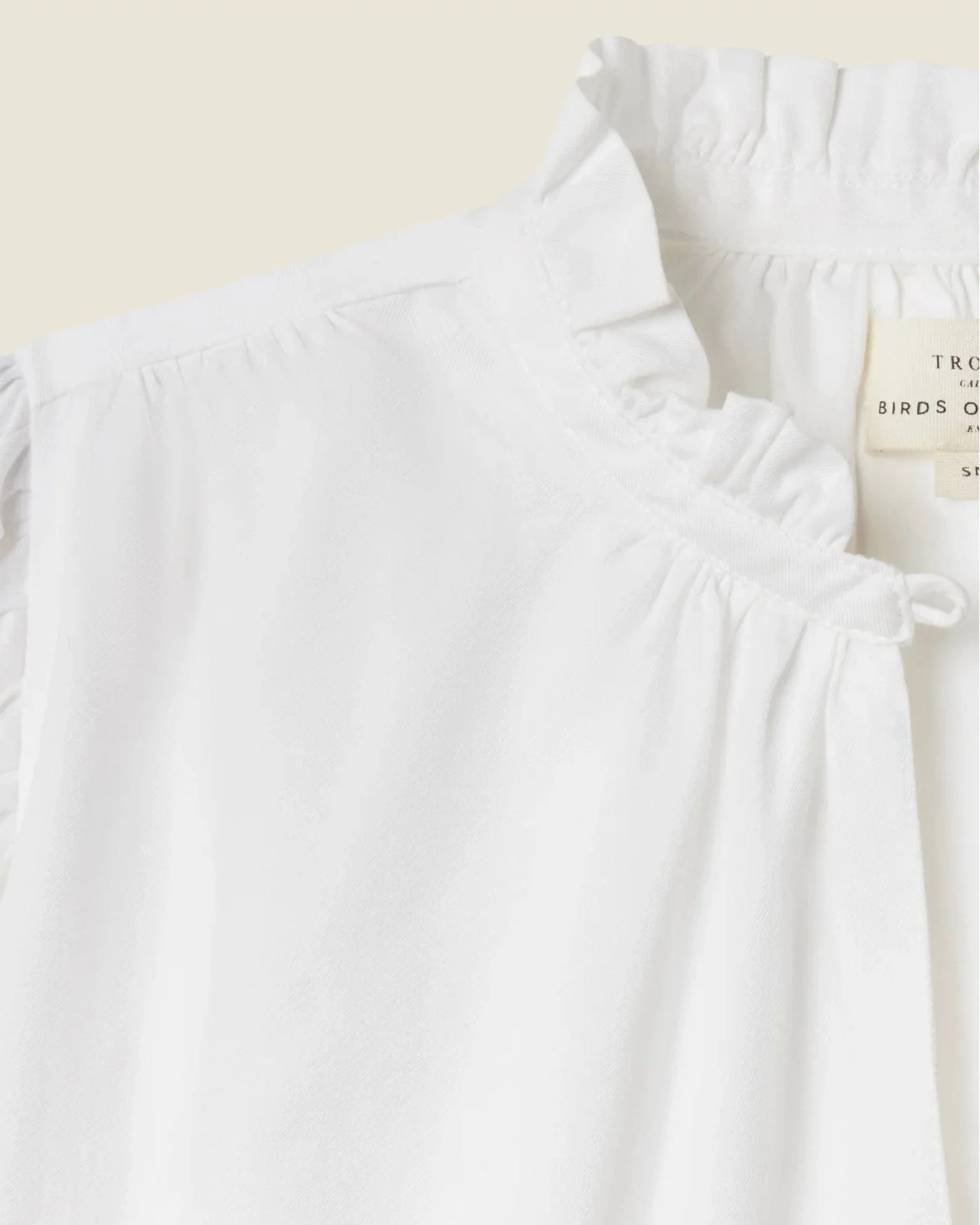 Orly Blouse in White Cotton Twill - Image 4