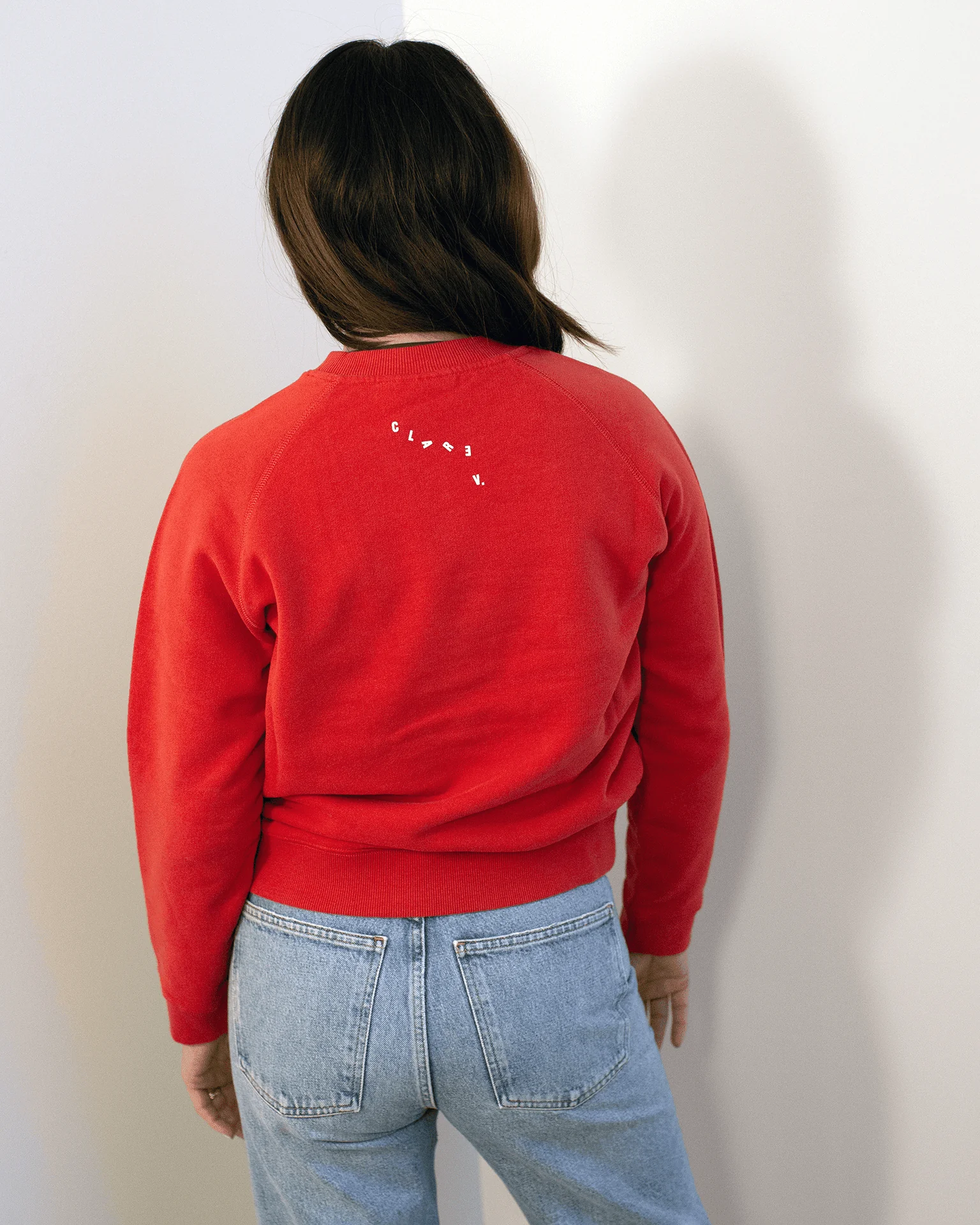 Oui Sweatshirt in Super Red w/ Black & Cream - Image 4