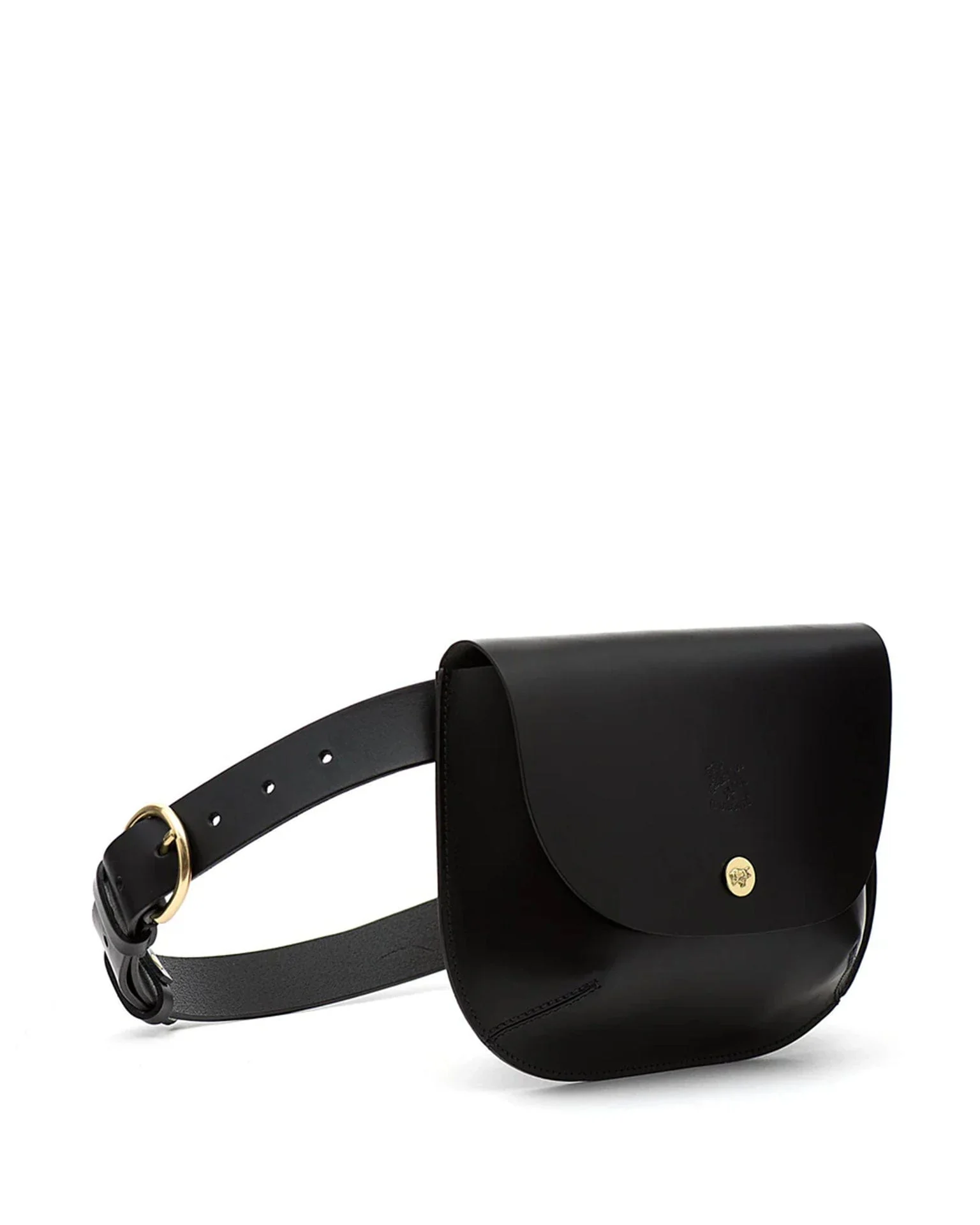 Parione Belt Bag in Nero w/ Brass Hardware - Image 2