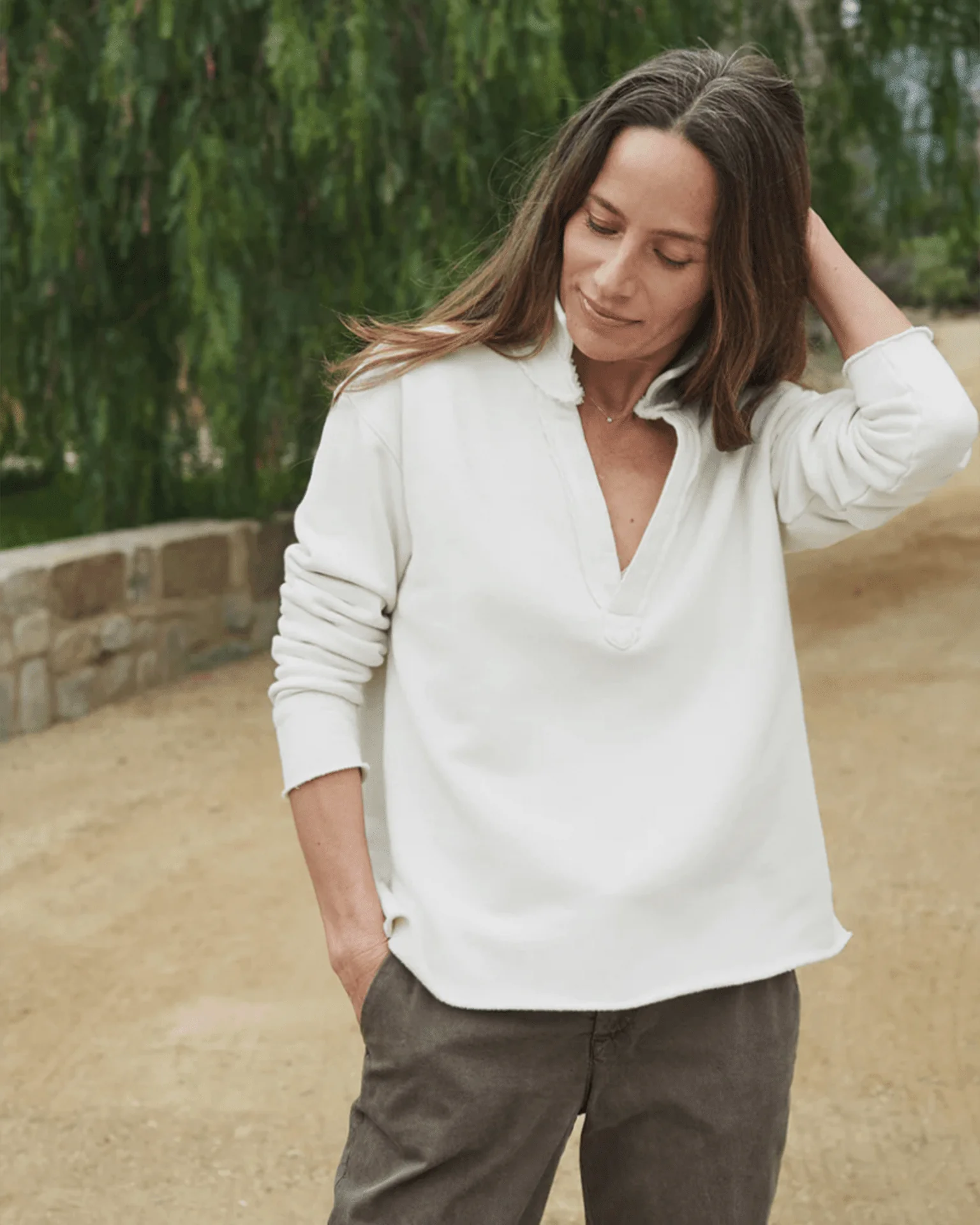 Patrick Henley in Vintage White Terry