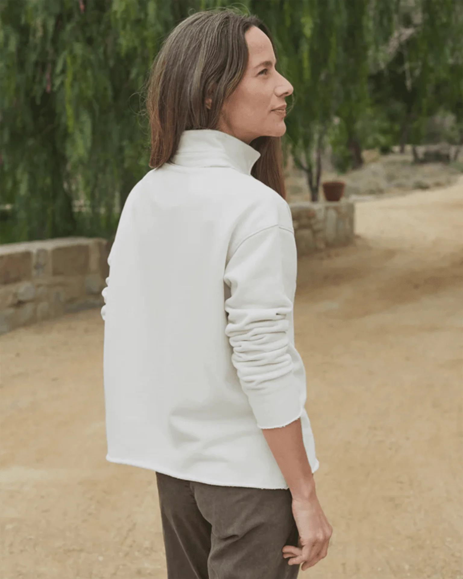 Patrick Henley in Vintage White Terry - Image 2