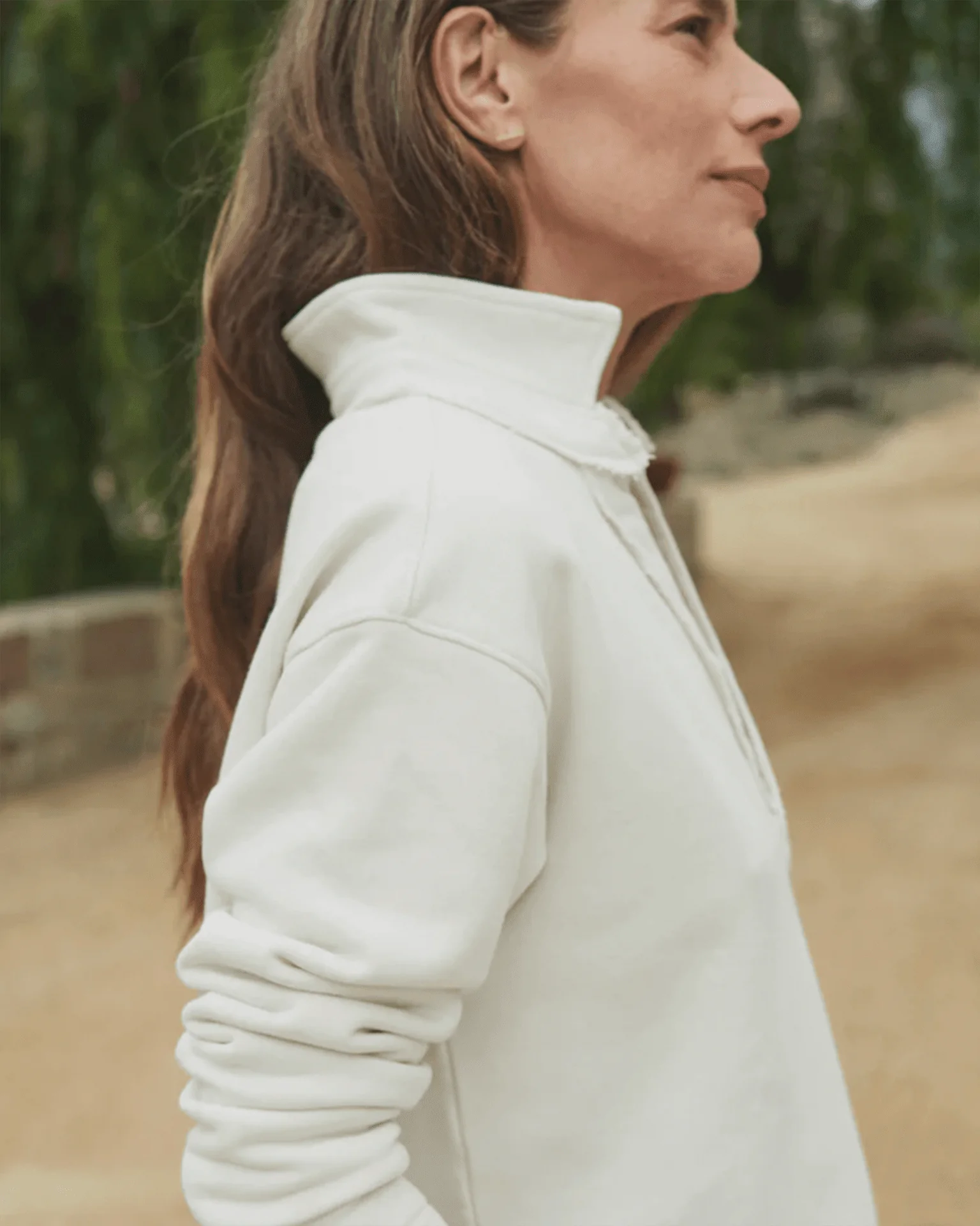 Patrick Henley in Vintage White Terry - Image 3