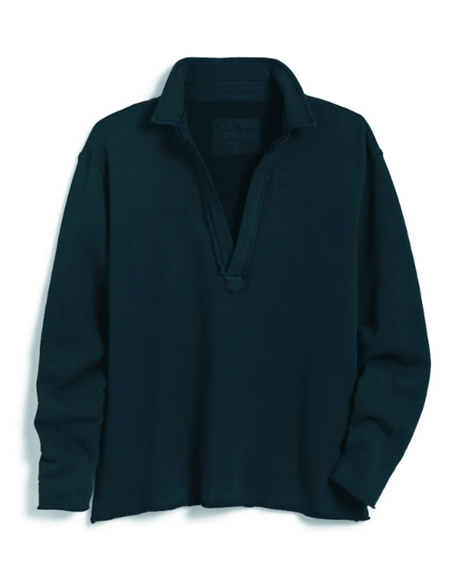 Patrick Popover Henley in Vintage Navy Terry