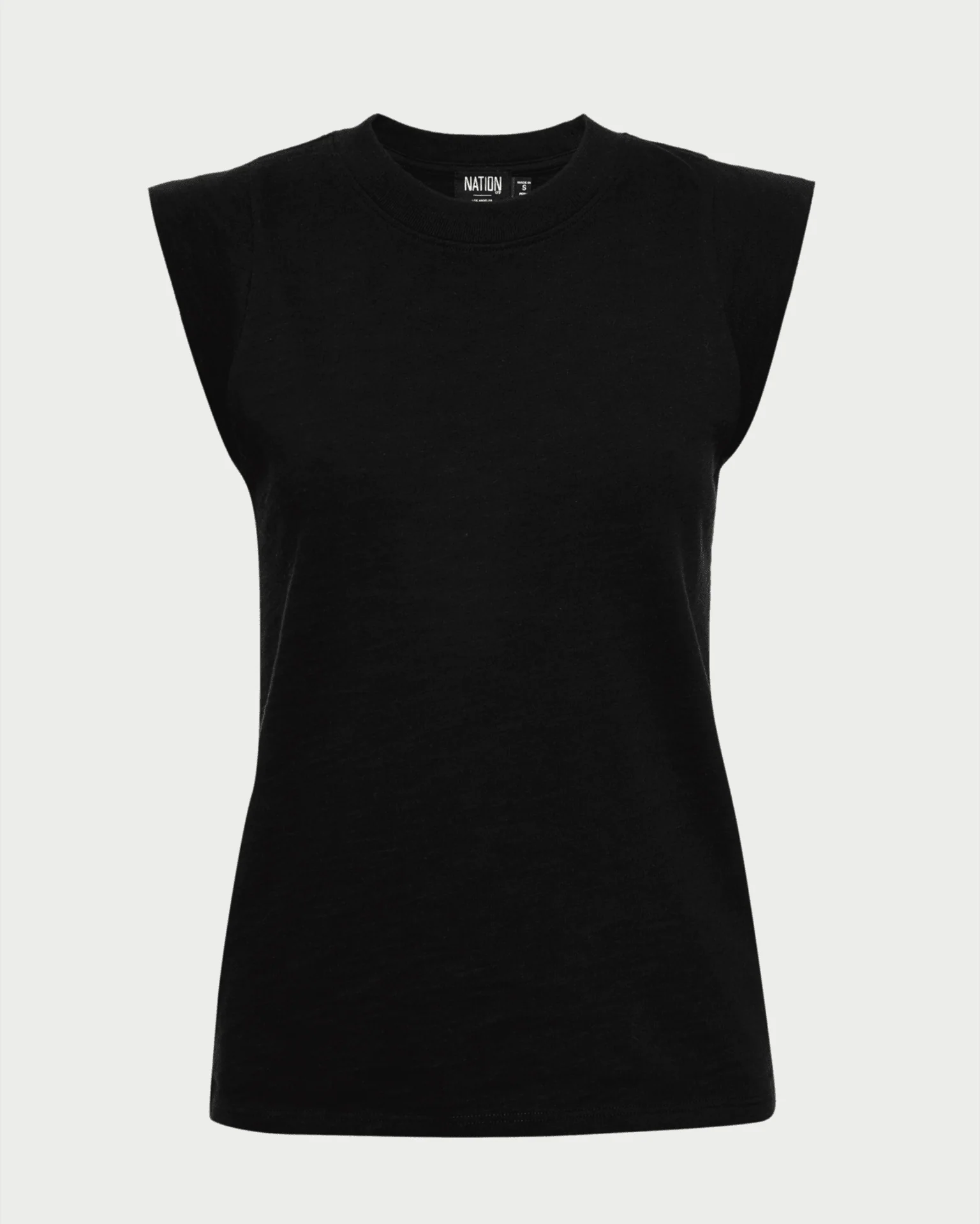 Patti Muscle Tank in Jet Black - Image 2