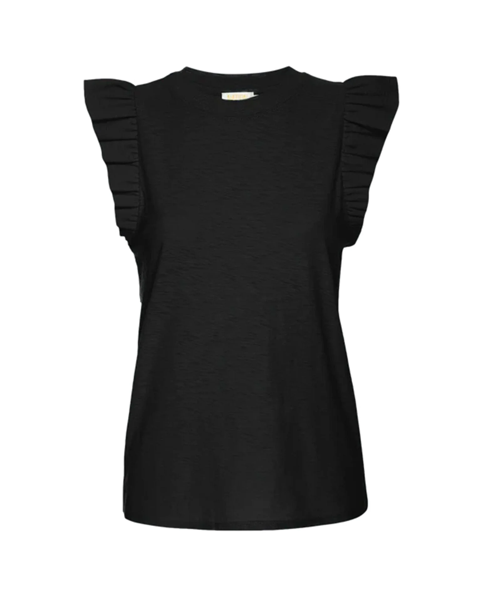 Paulette Tank New Perfect Slub in Jet Black - Image 3