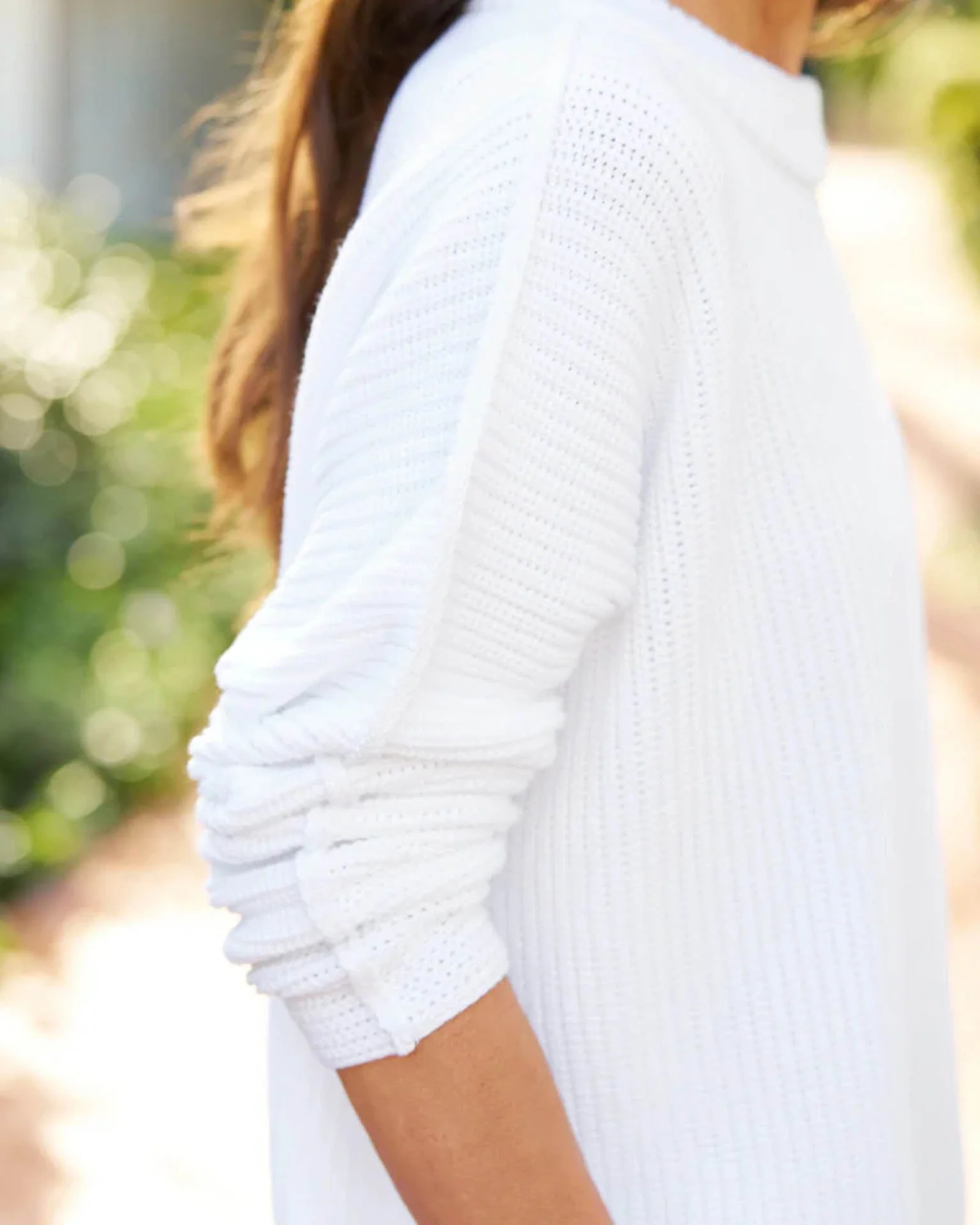 Montecito Sweater in White - Image 3