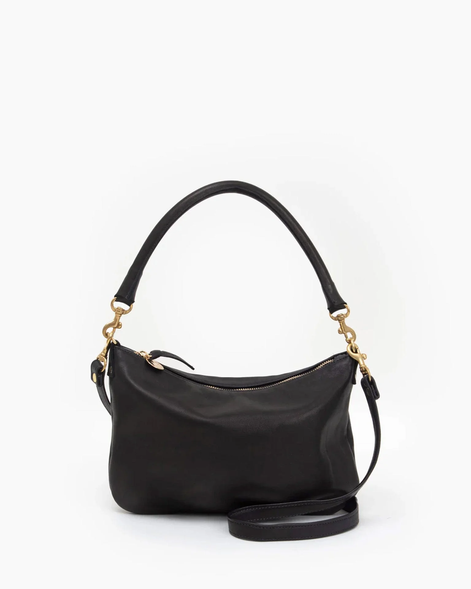 Petit Moyen Messenger in Black Italian Nappa