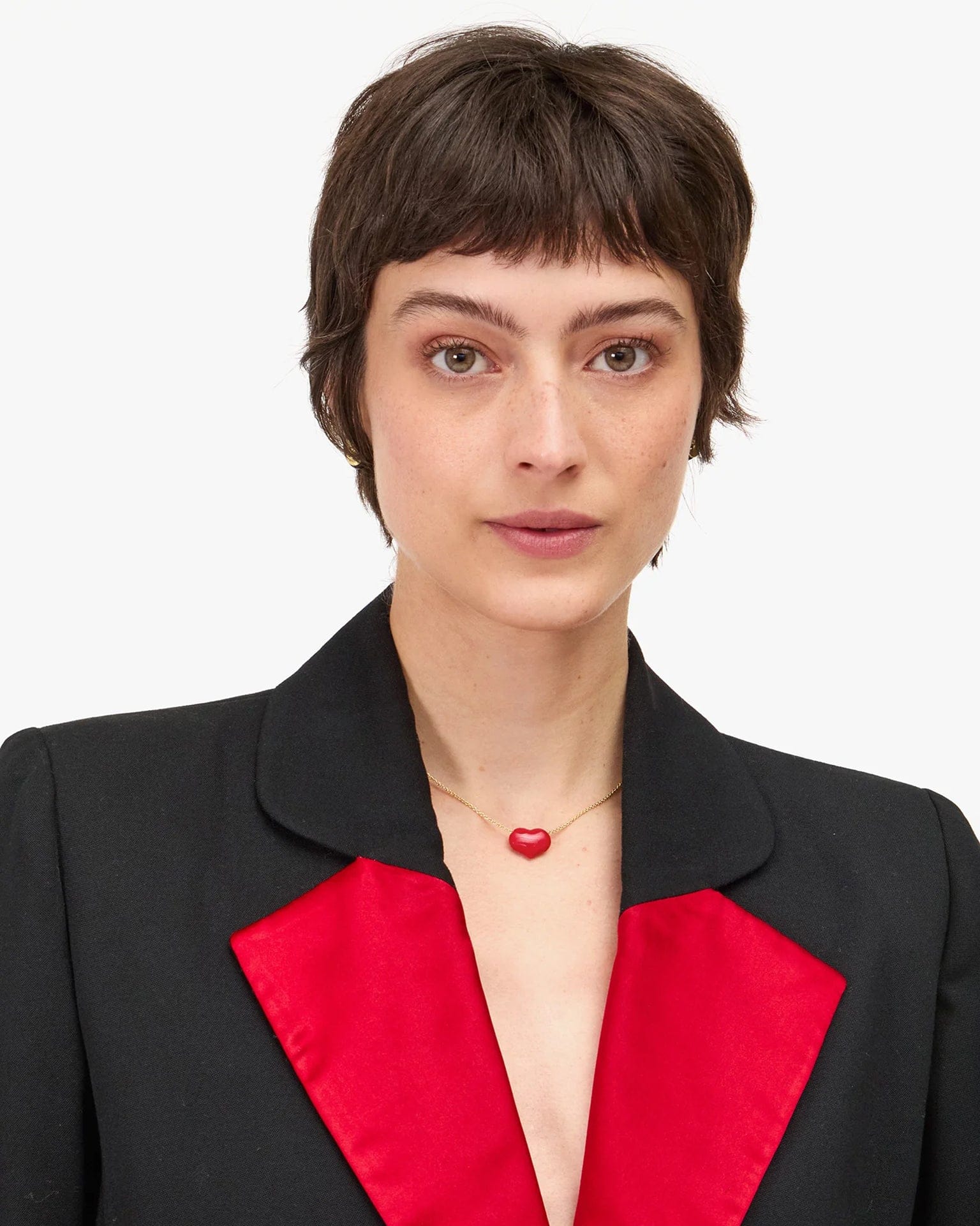 Petite Mylar Heart Necklace in Poppy - Image 2