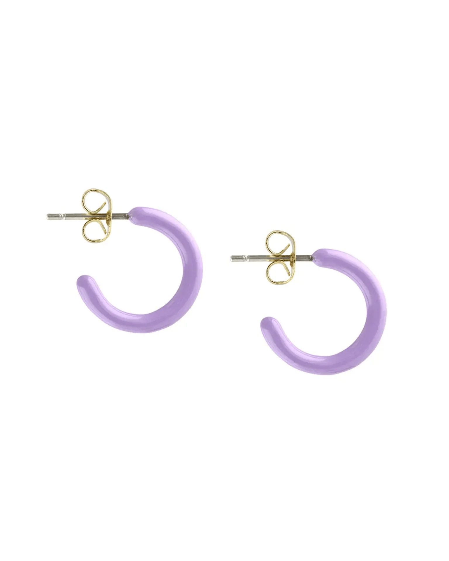 Petite Palette Enamel Post Hoops in Peri