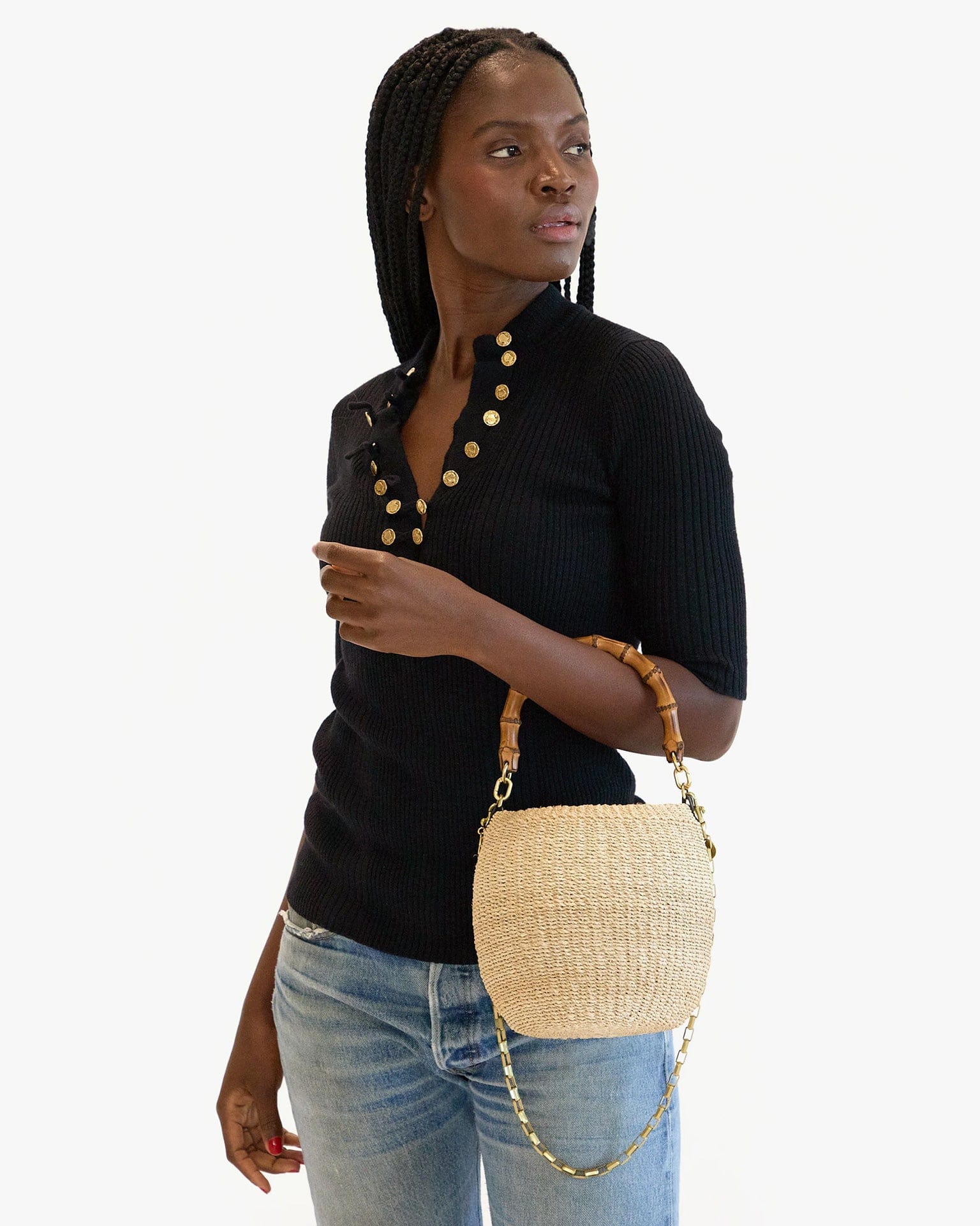 Pot de Miel w/ Bamboo Top Handle in Cream - Image 2