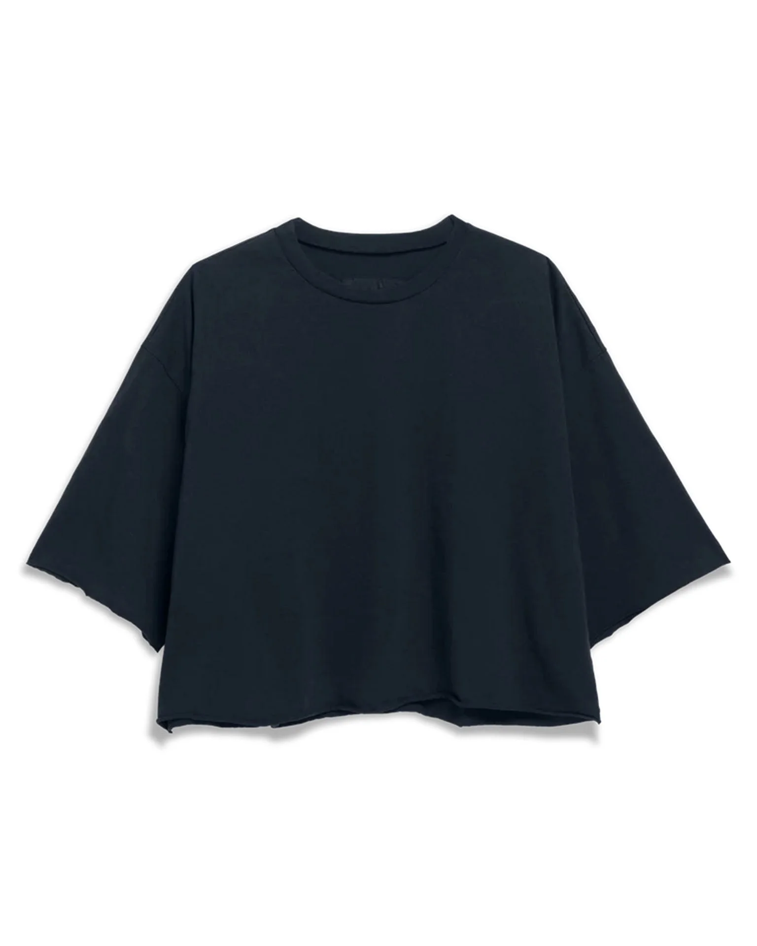 Presley - Oversized SS Crop Tee in British Royal Navy - Image 4