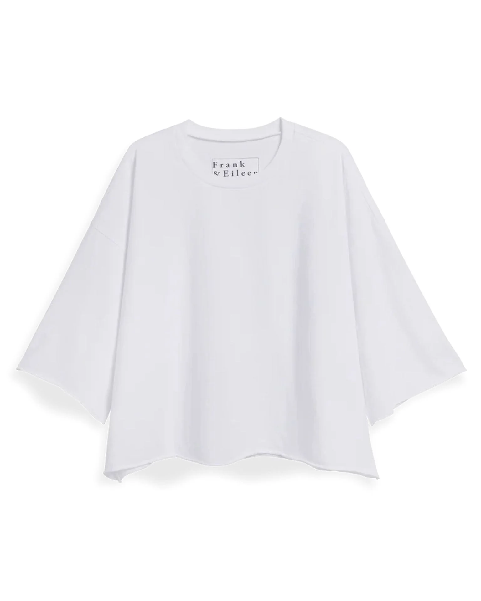 Presley - Oversized SS Crop Tee in White - Image 4