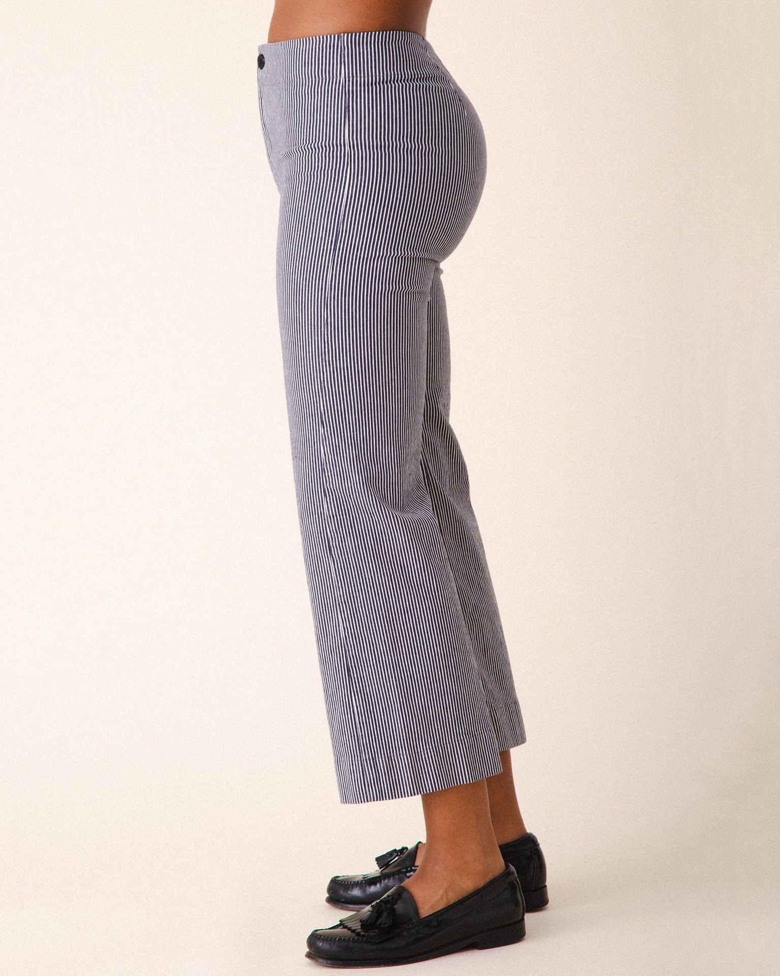 Railroad Knack Pant in Oyster Stripe - Image 3