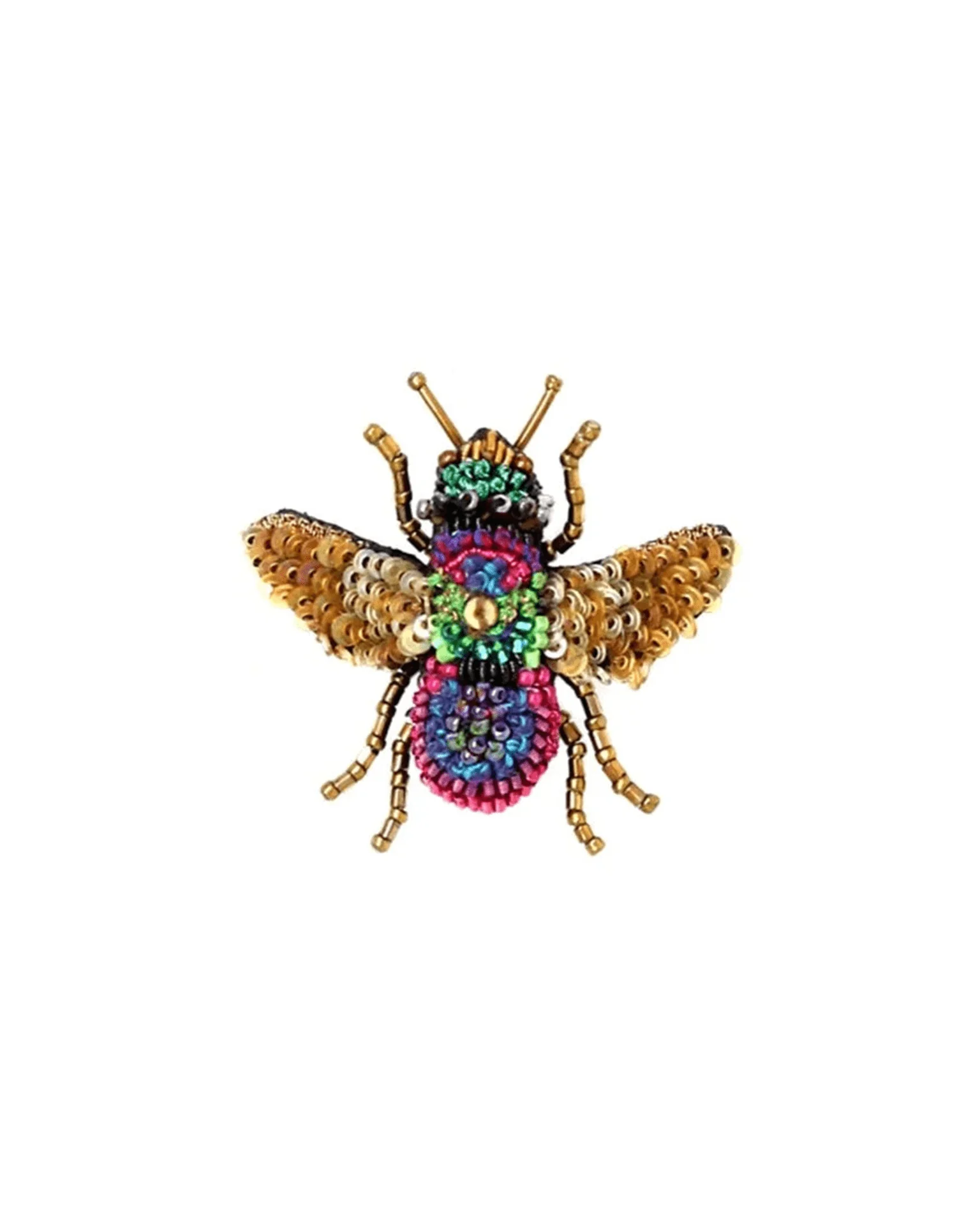 Rainbow Bee Brooch Pin