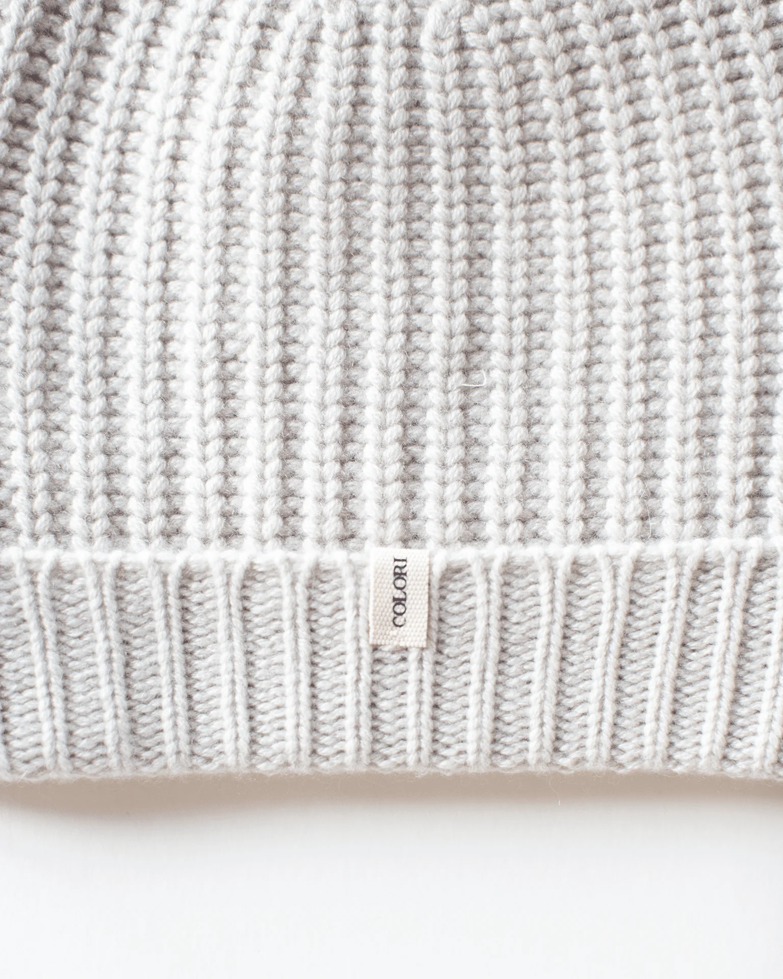 Ribbed Beanie in Stucco - Image 2