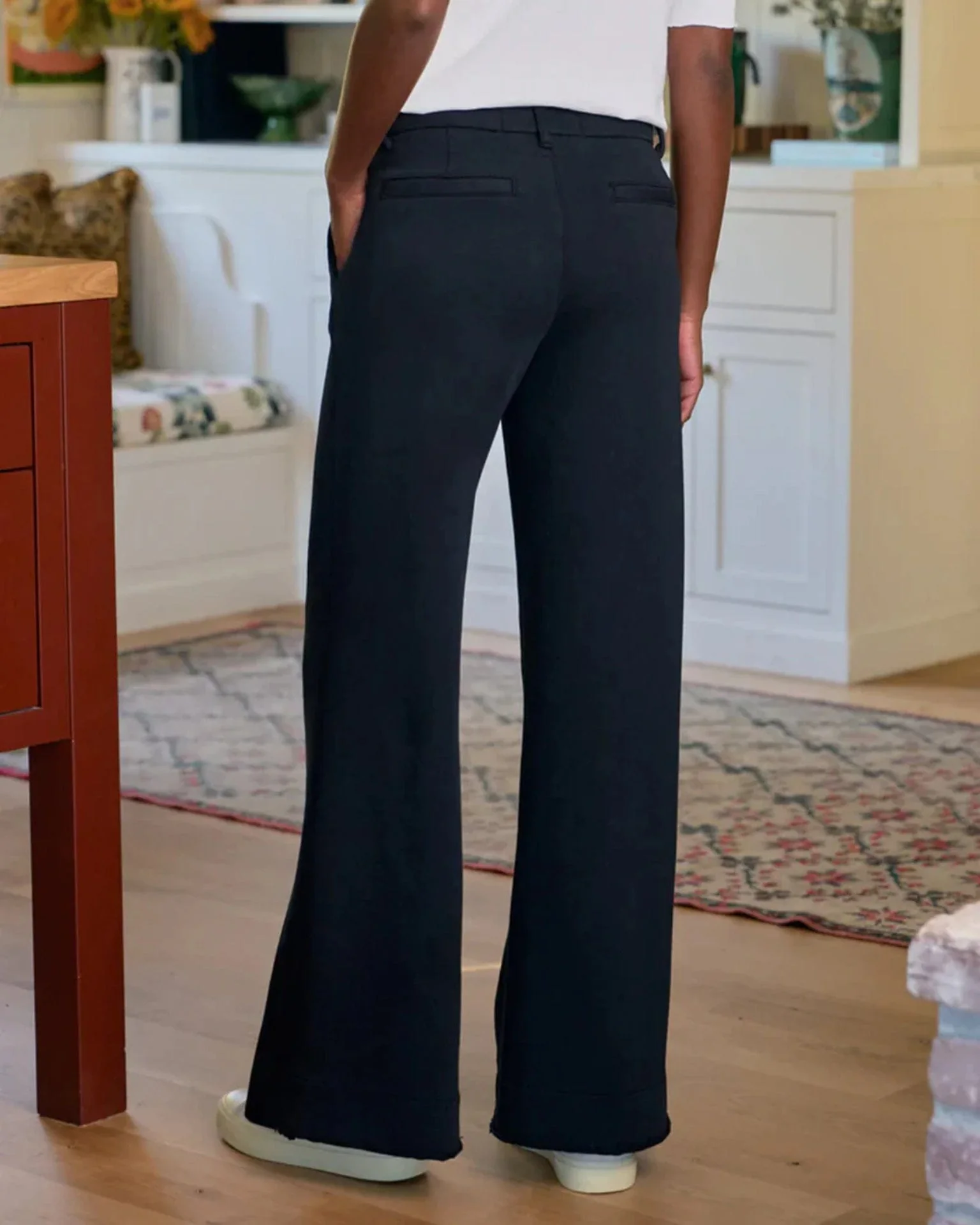 Riley Wide Trouser Sweatpant in British Royal Navy - Image 3