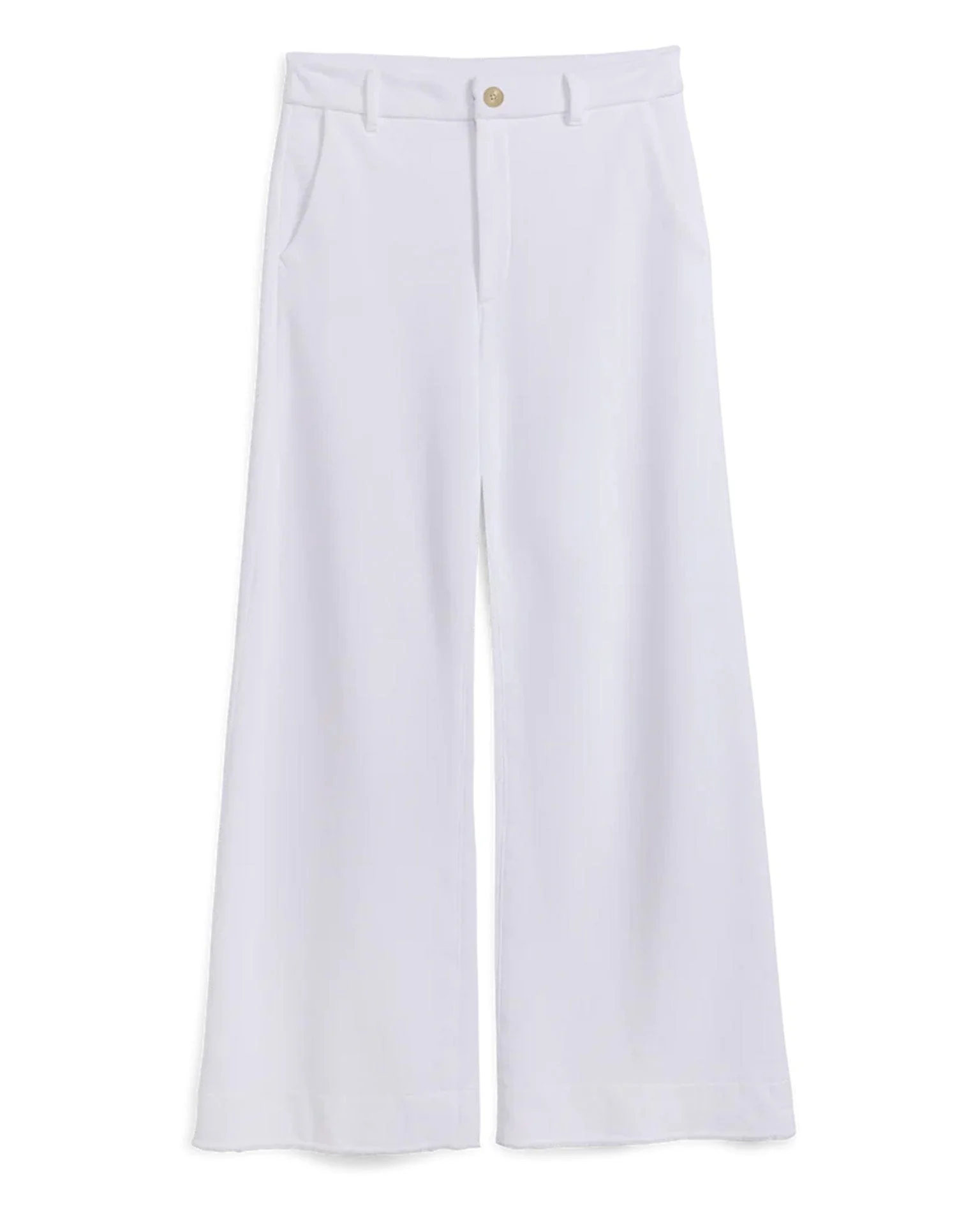 Riley Wide Trouser Sweatpant in White - Image 4