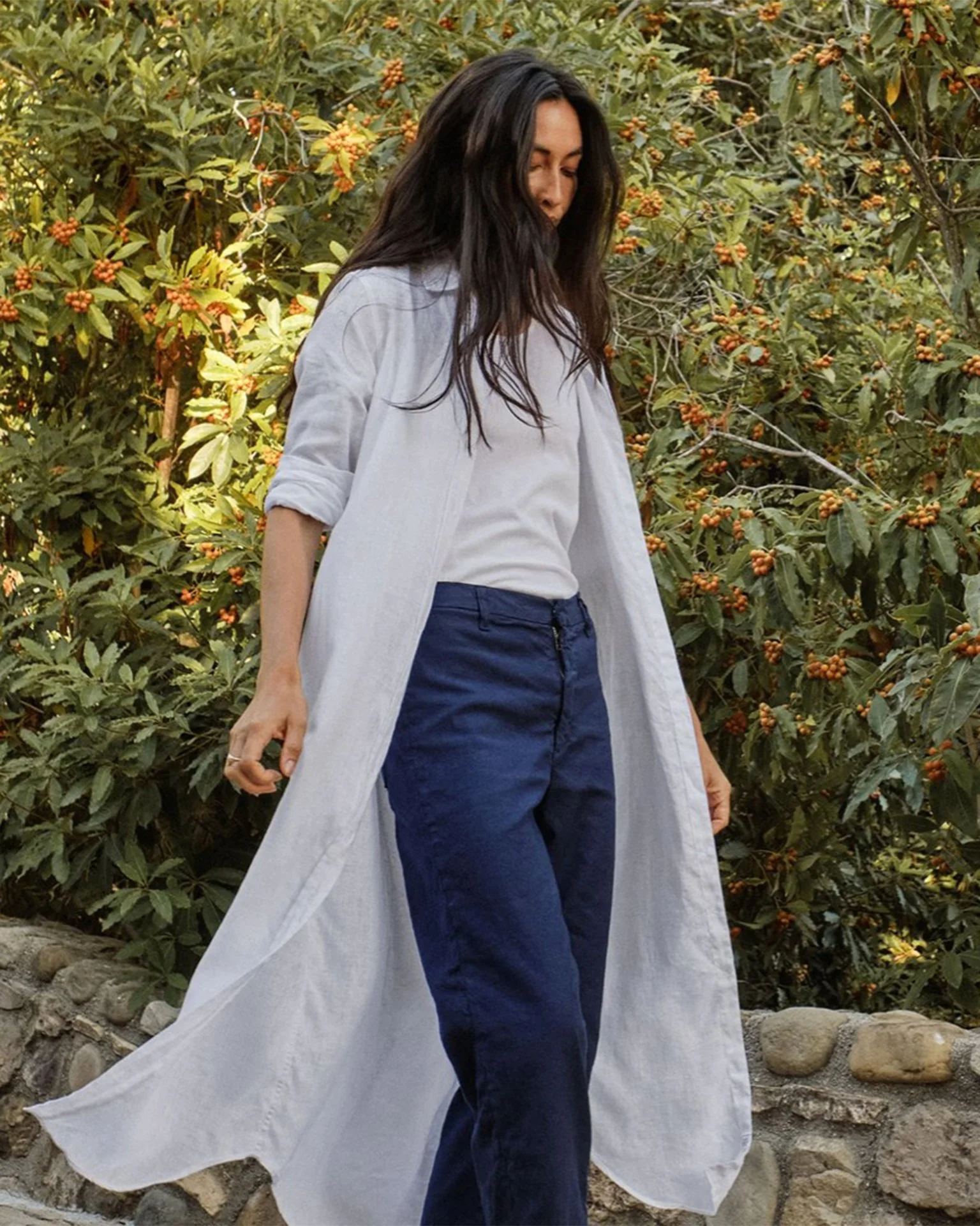 Rory in White Lived In Linen - Image 4