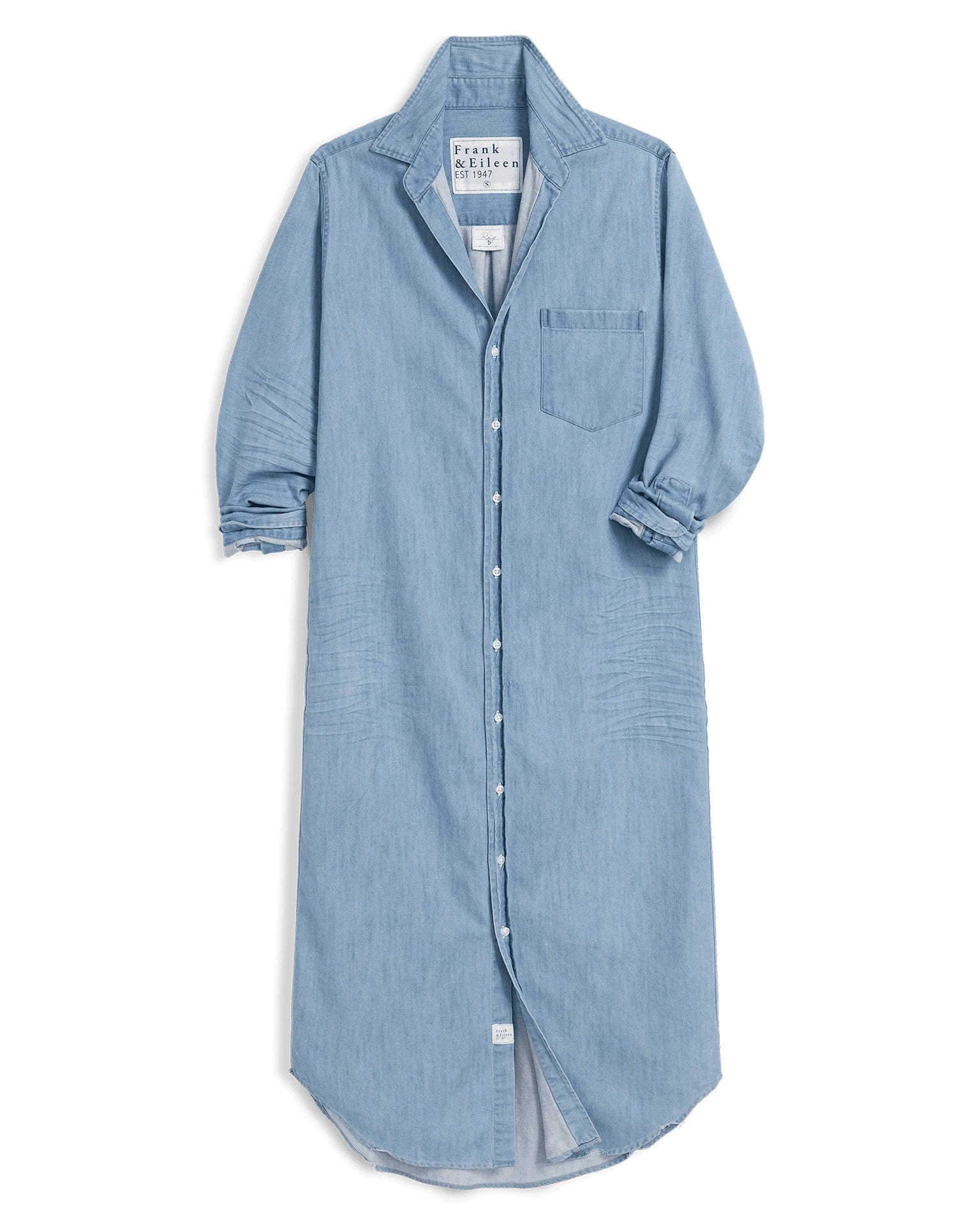 Rory Maxi Shirtdress in Classic Blue Wash - Image 5