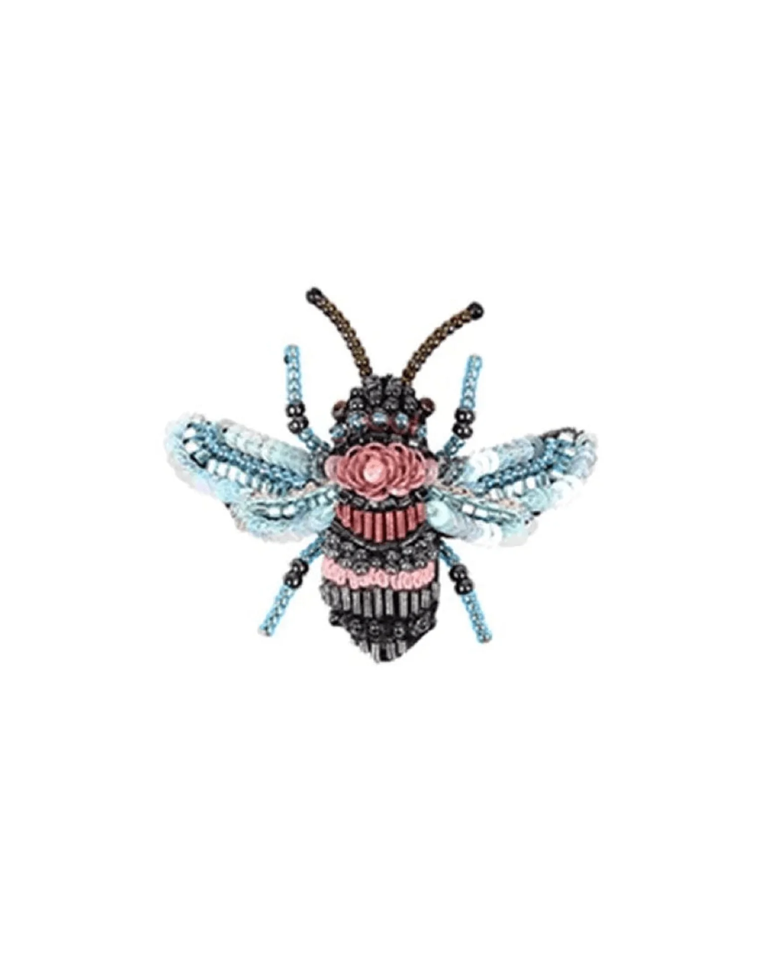 Rose Bee Brooch Pin