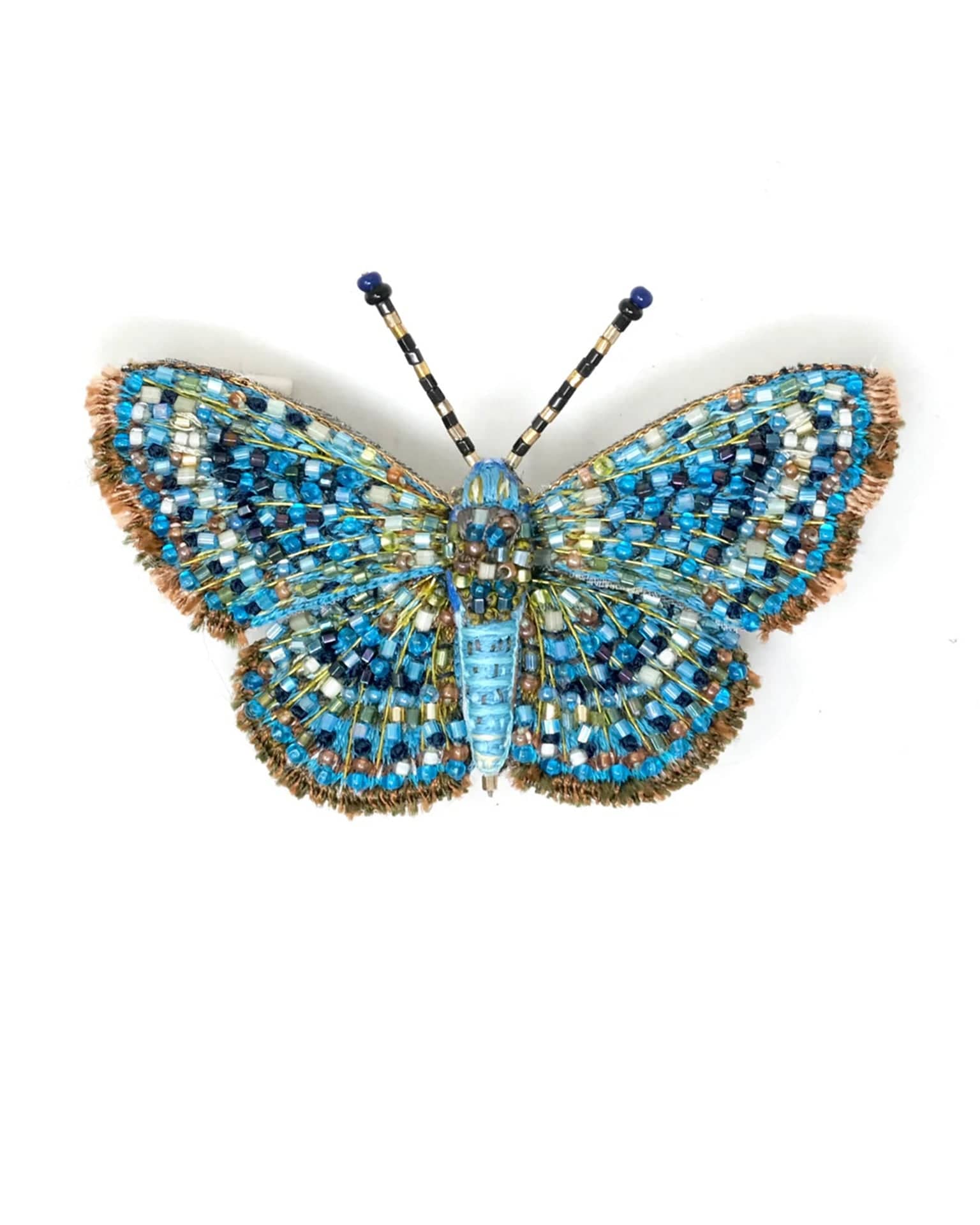 Rounded Metalmark Butterfly Brooch Pin