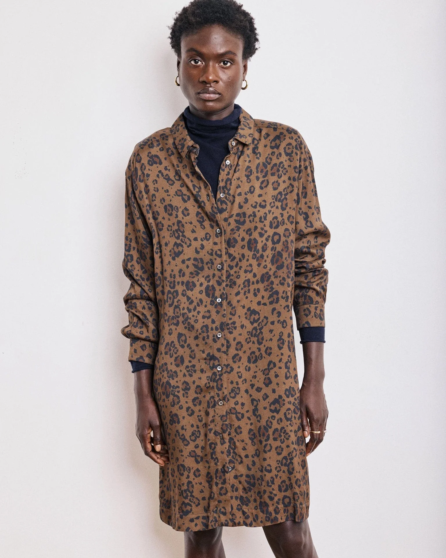 Ryle Shirtdress in Brown - Image 2