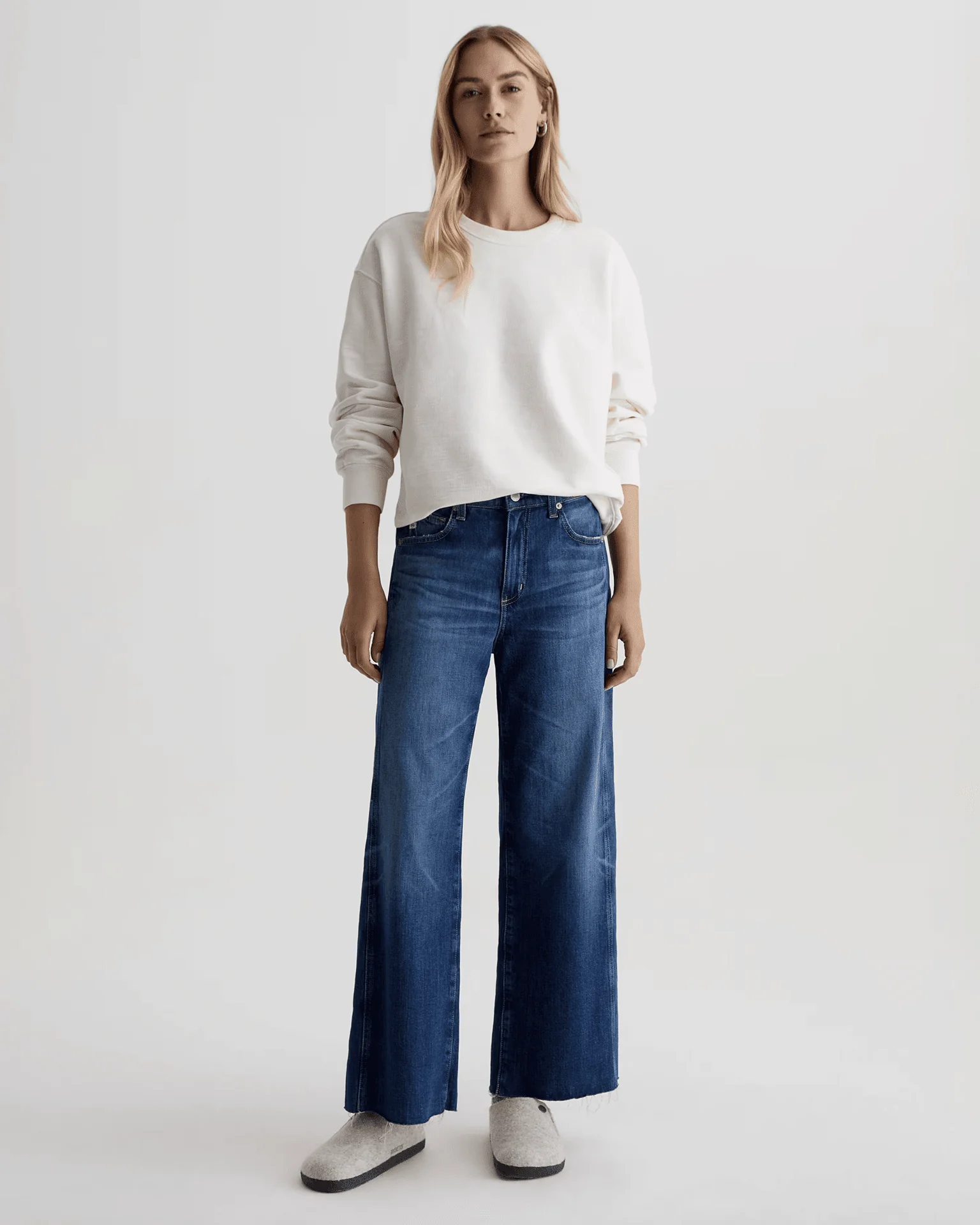 Saige Wide Leg Crop in Watermist - Image 2