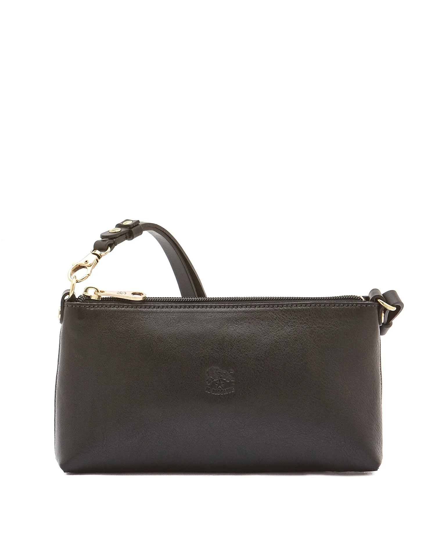 Salina Shoulder in Nero w/ Brass Hardware