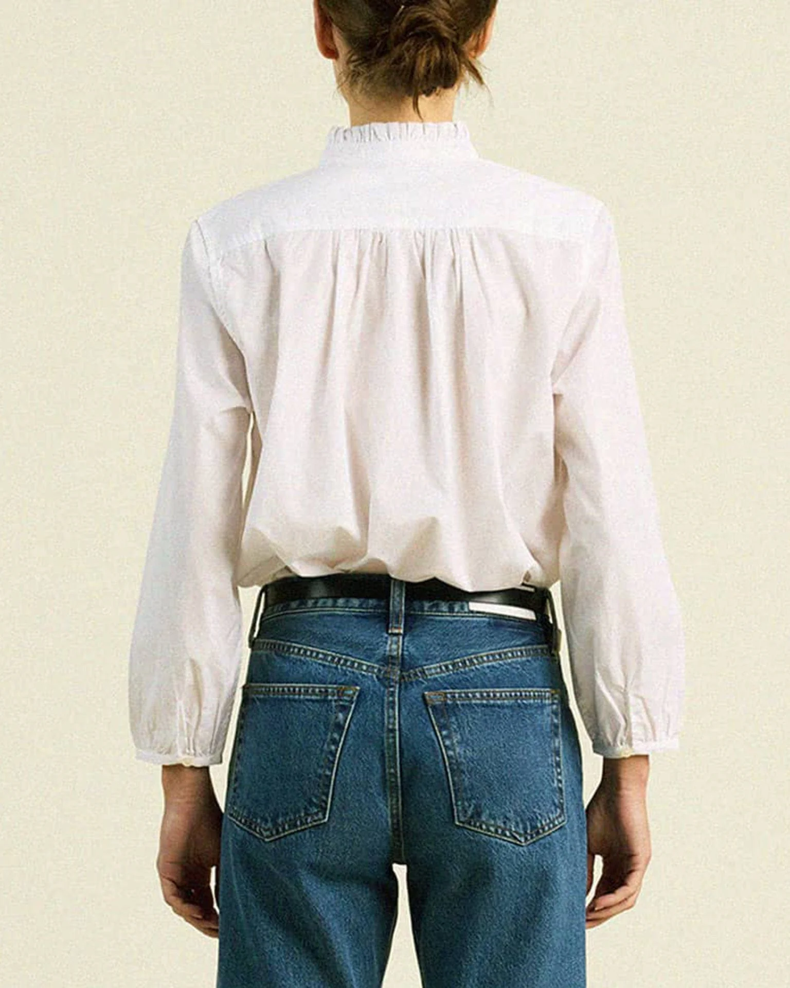 Sara B Henley Shirt in White - Image 3