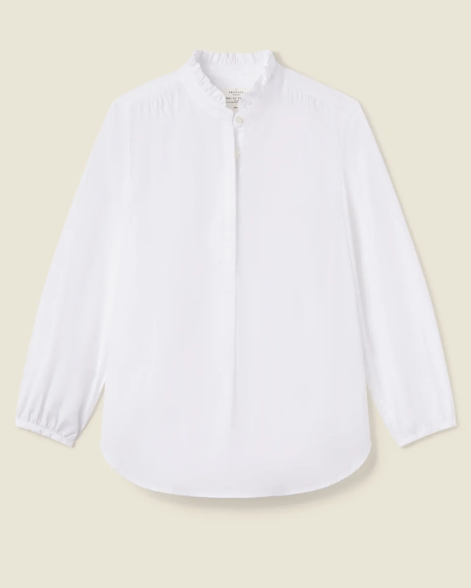 Sara B Henley Shirt in White - Image 4