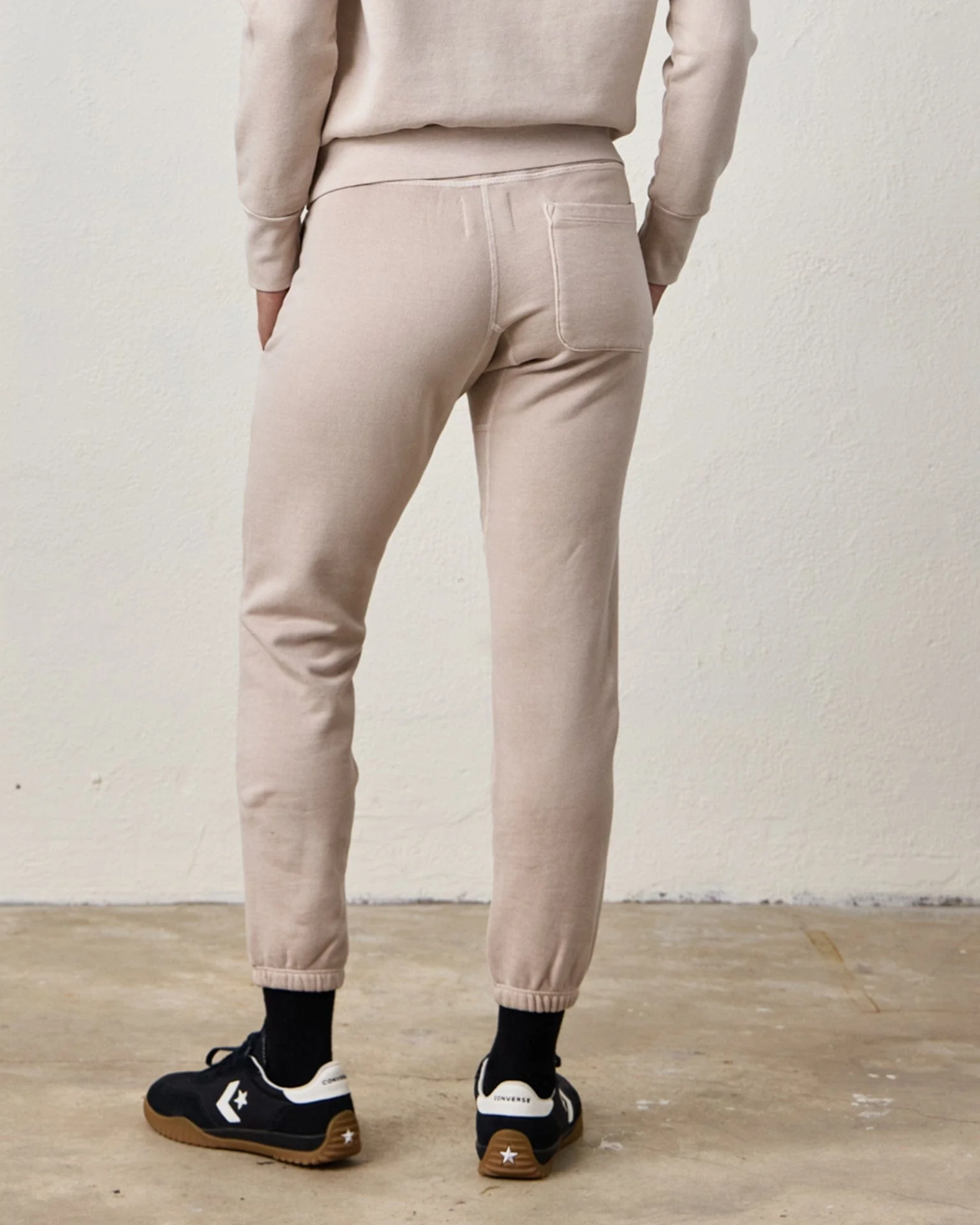 Sayde Slim FT Sweatpant in Faded Taupe - Image 3